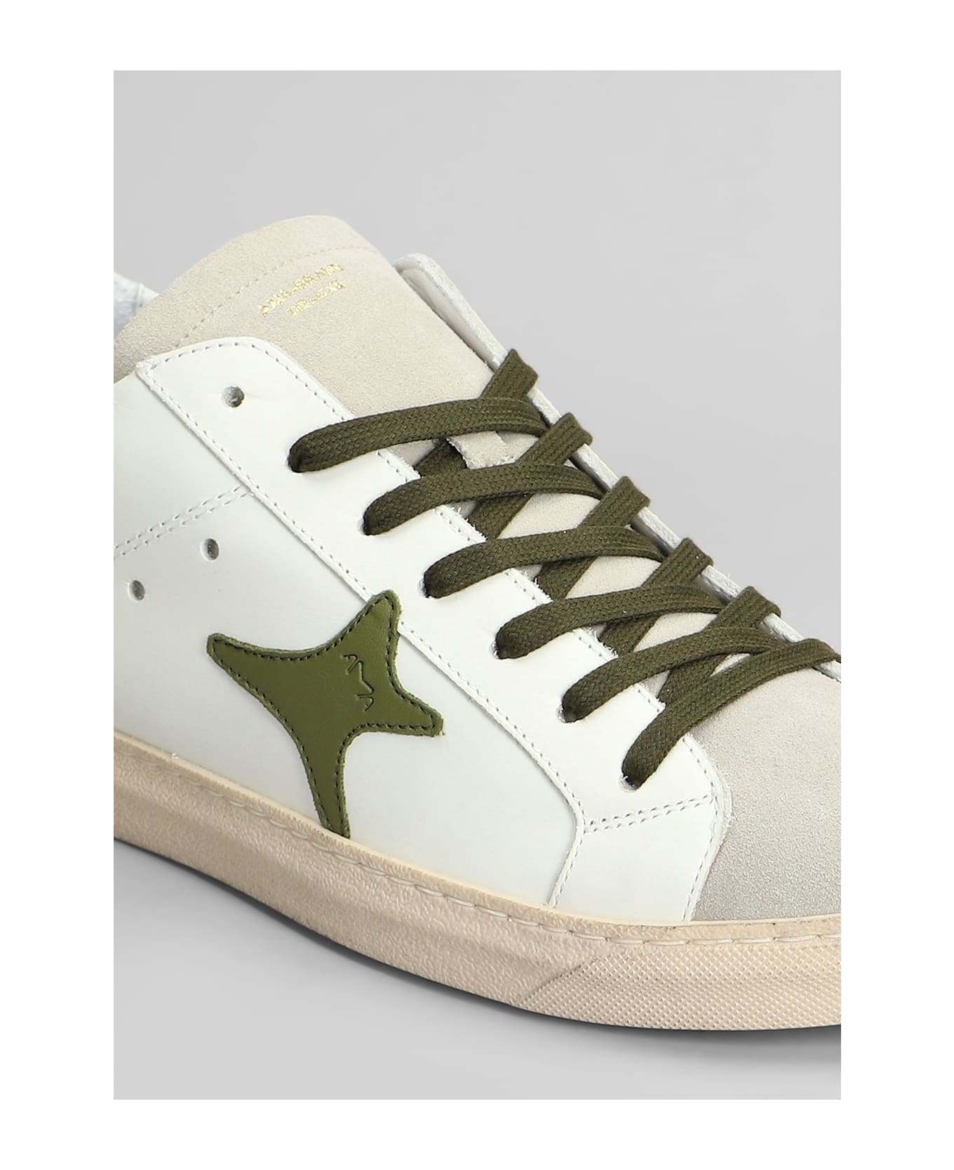 AMA-BRAND Sneakers In White Suede And Leather - white