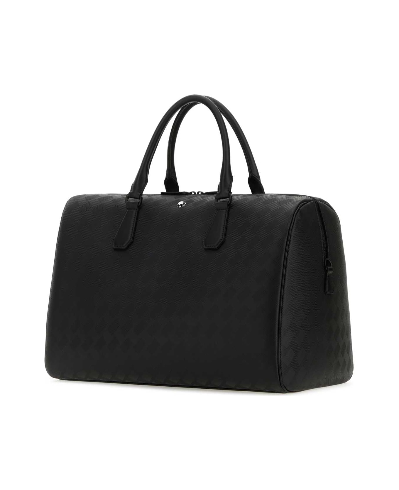 Montblanc Black Leather 142 Travel Bag - BLACK