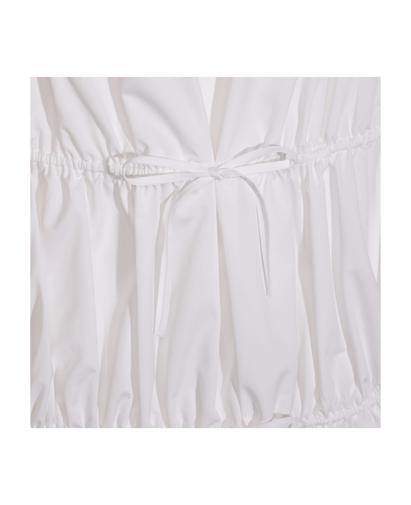 Alaia White Cotton Mini Dress - White