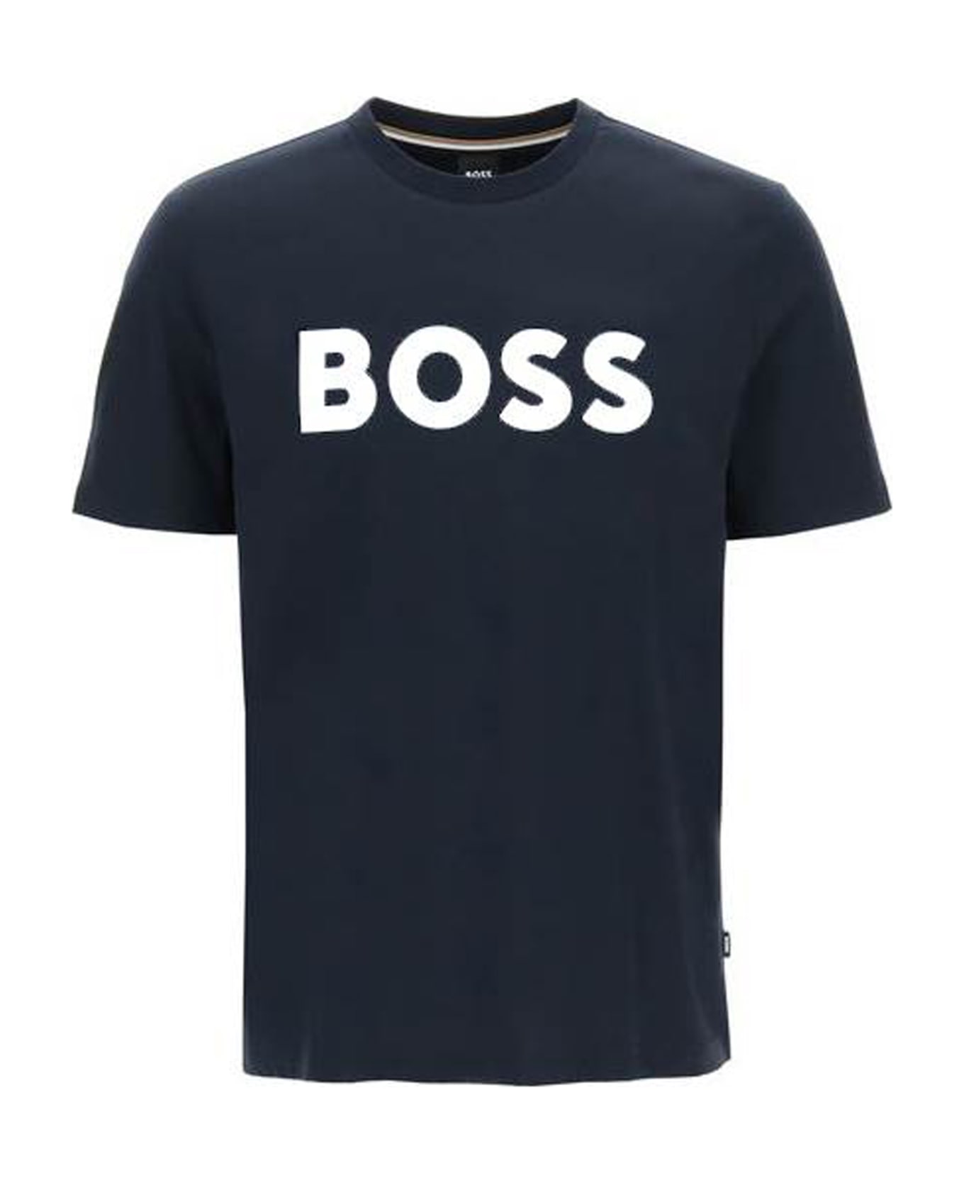 Hugo Boss Tiburt 354 Logo Print T-shirt - Dark Blue