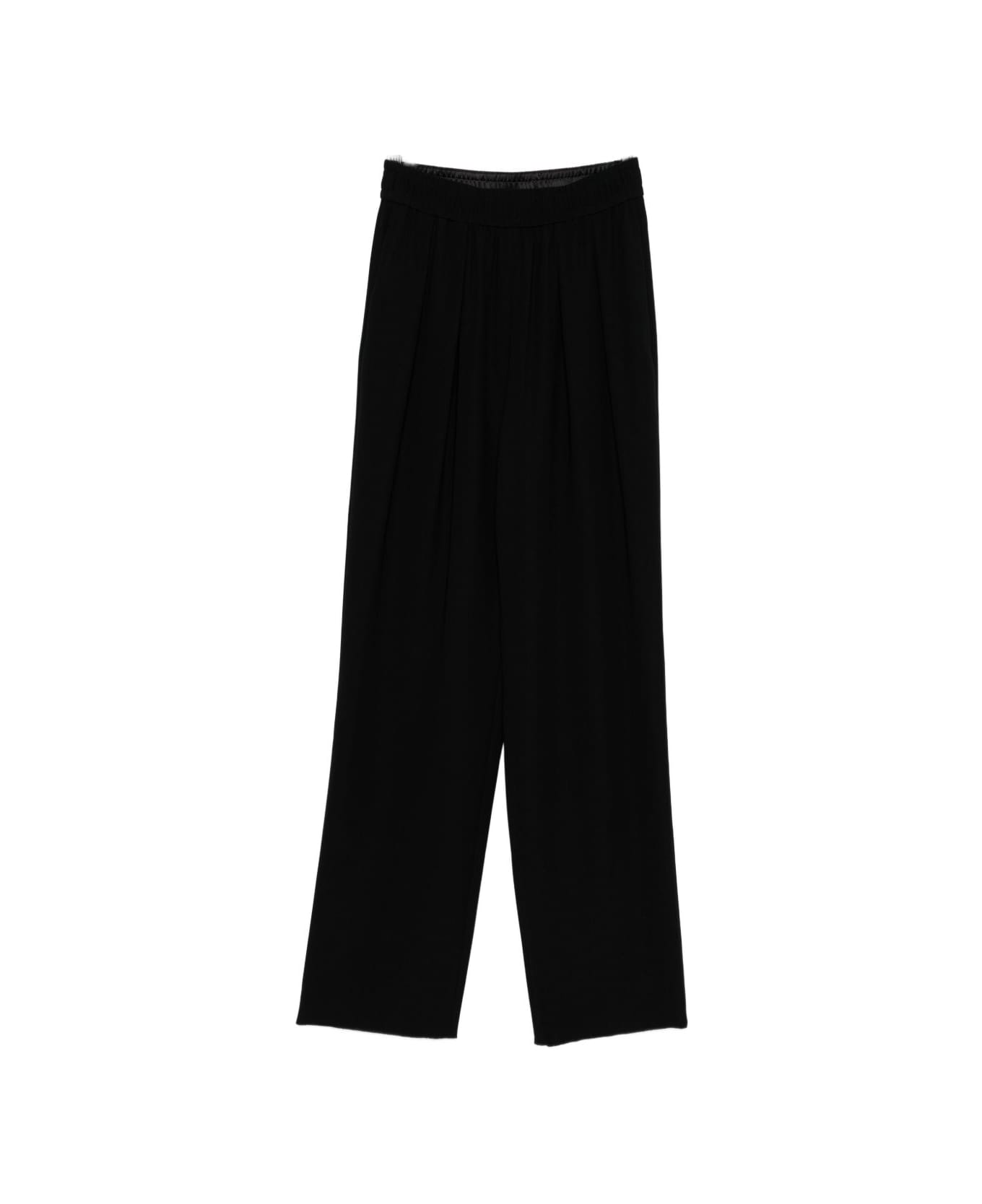 Emporio Armani Straight-leg Trousers - Black
