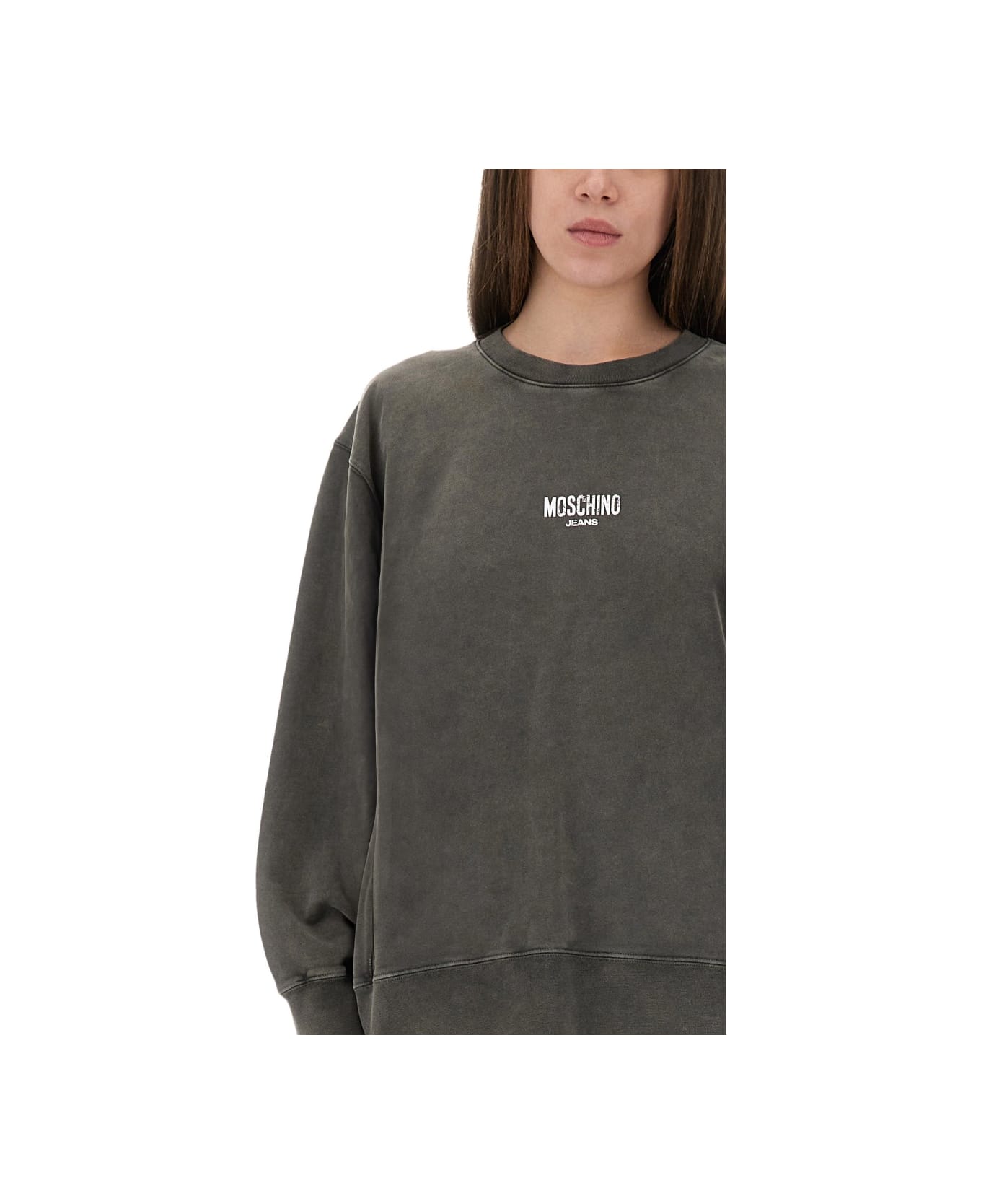 M05CH1N0 Jeans Sweatshirt With Logo - GREY