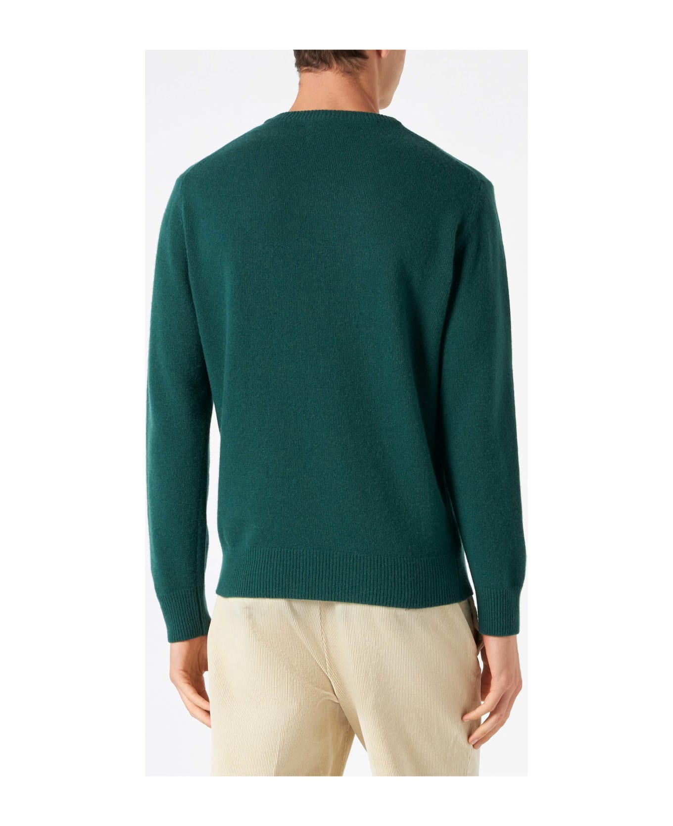 MC2 Saint Barth Man Green Sweater With Snoopy Print | Snoopy - Peanuts Special Edition ニットウェア