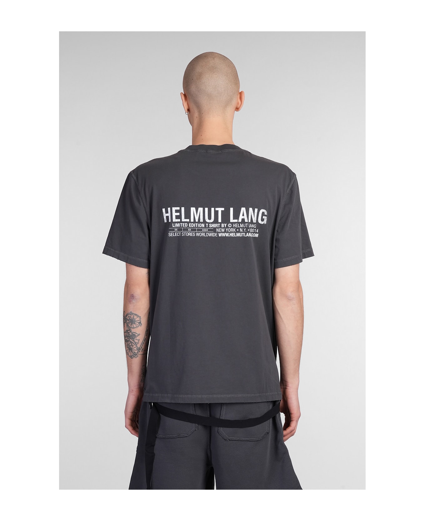 Helmut Lang T-shirt In Grey Cotton - grey