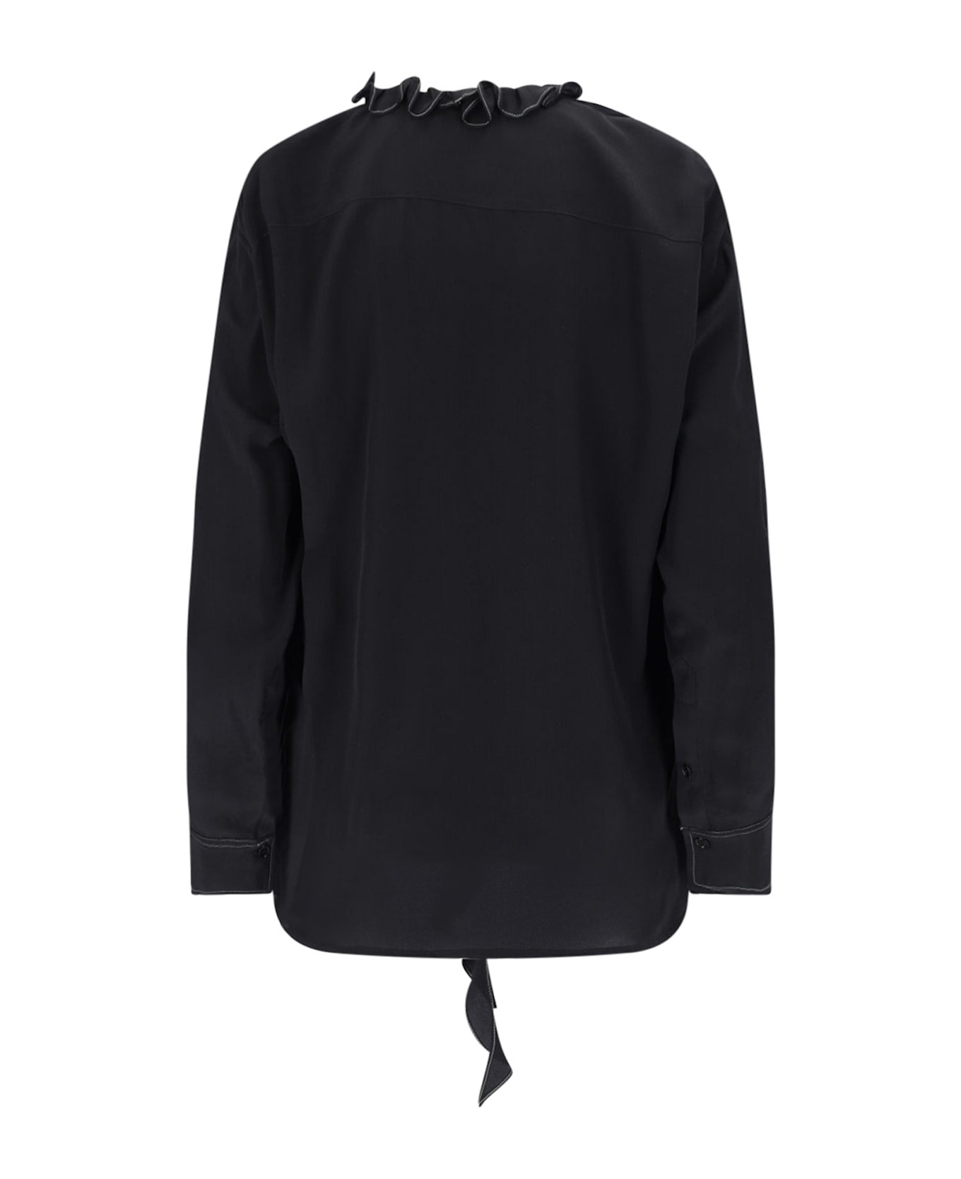 Victoria Beckham Shirt With Ruffles - Black