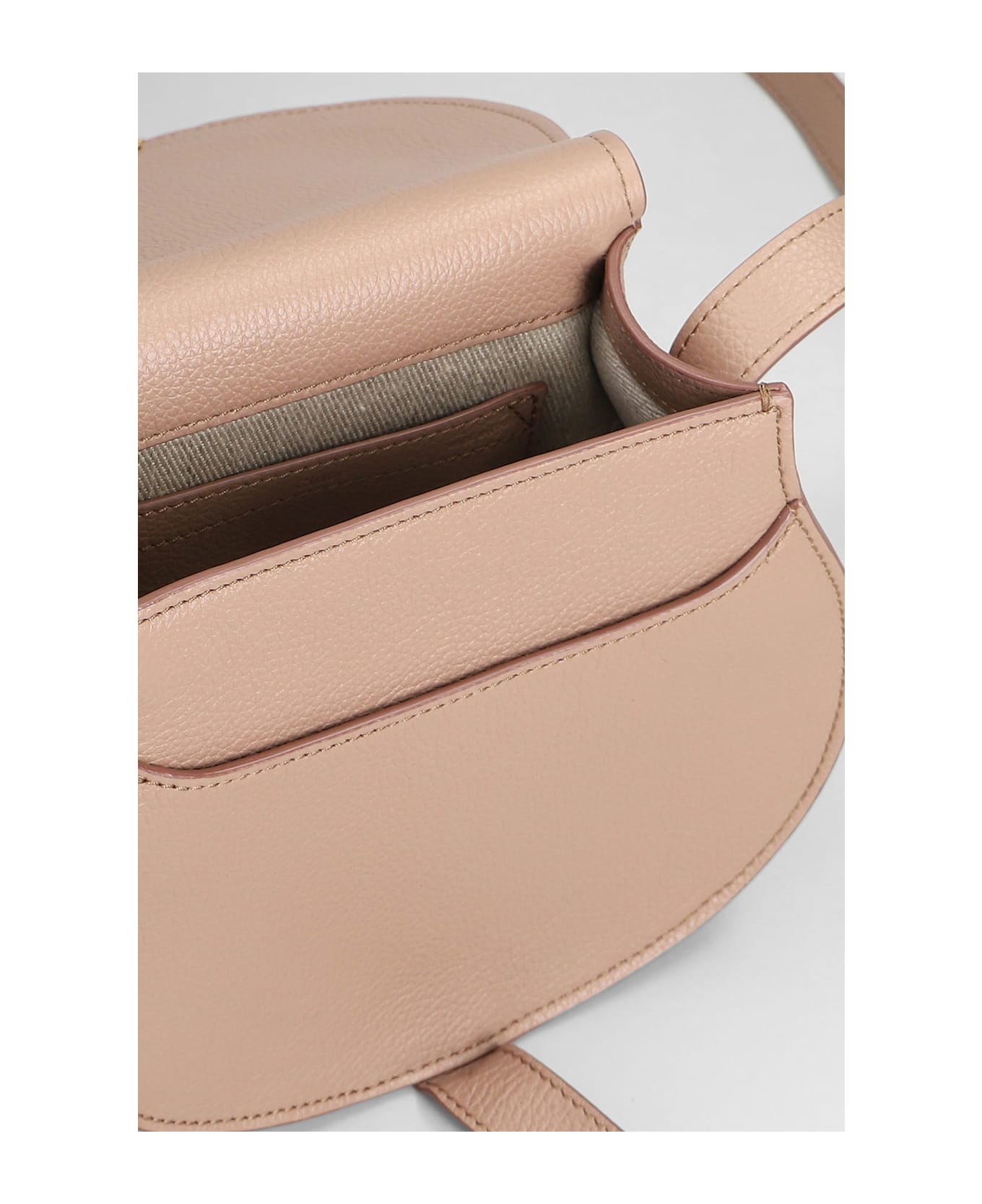 Chloé Mercie Shoulder Bag In Powder Leather - powder