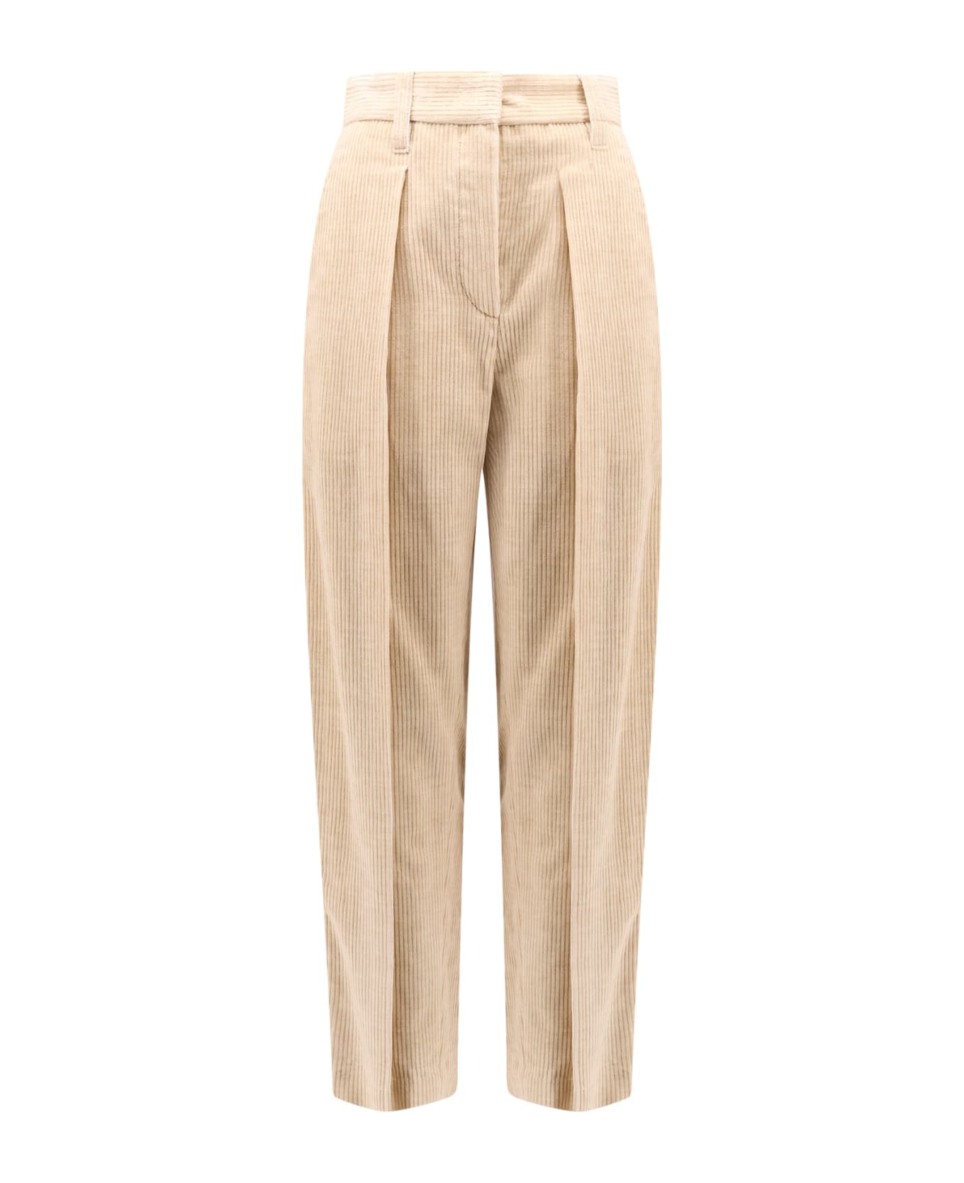 Brunello Cucinelli Beige Cotton Pants - Beige