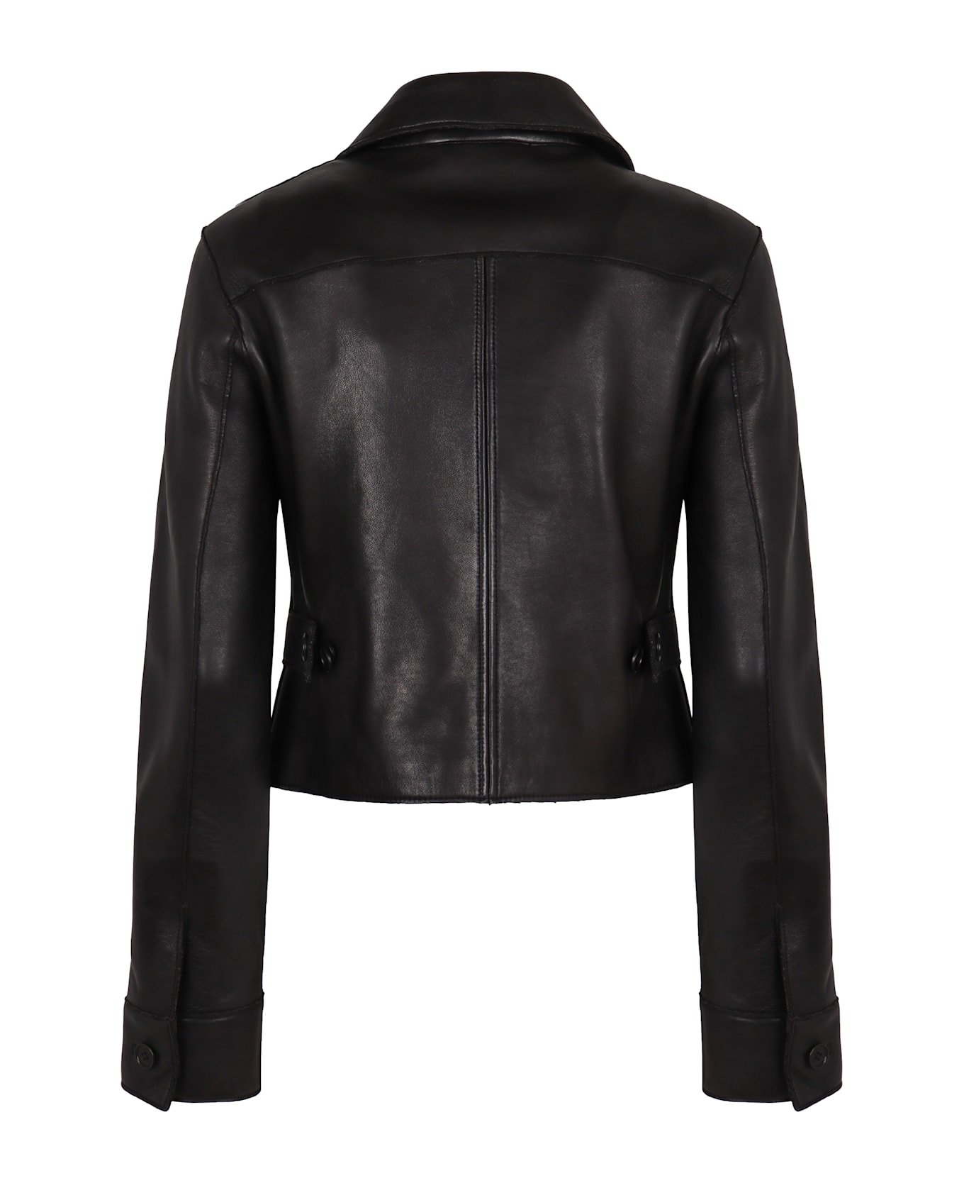 Parosh Leather Jacket - black