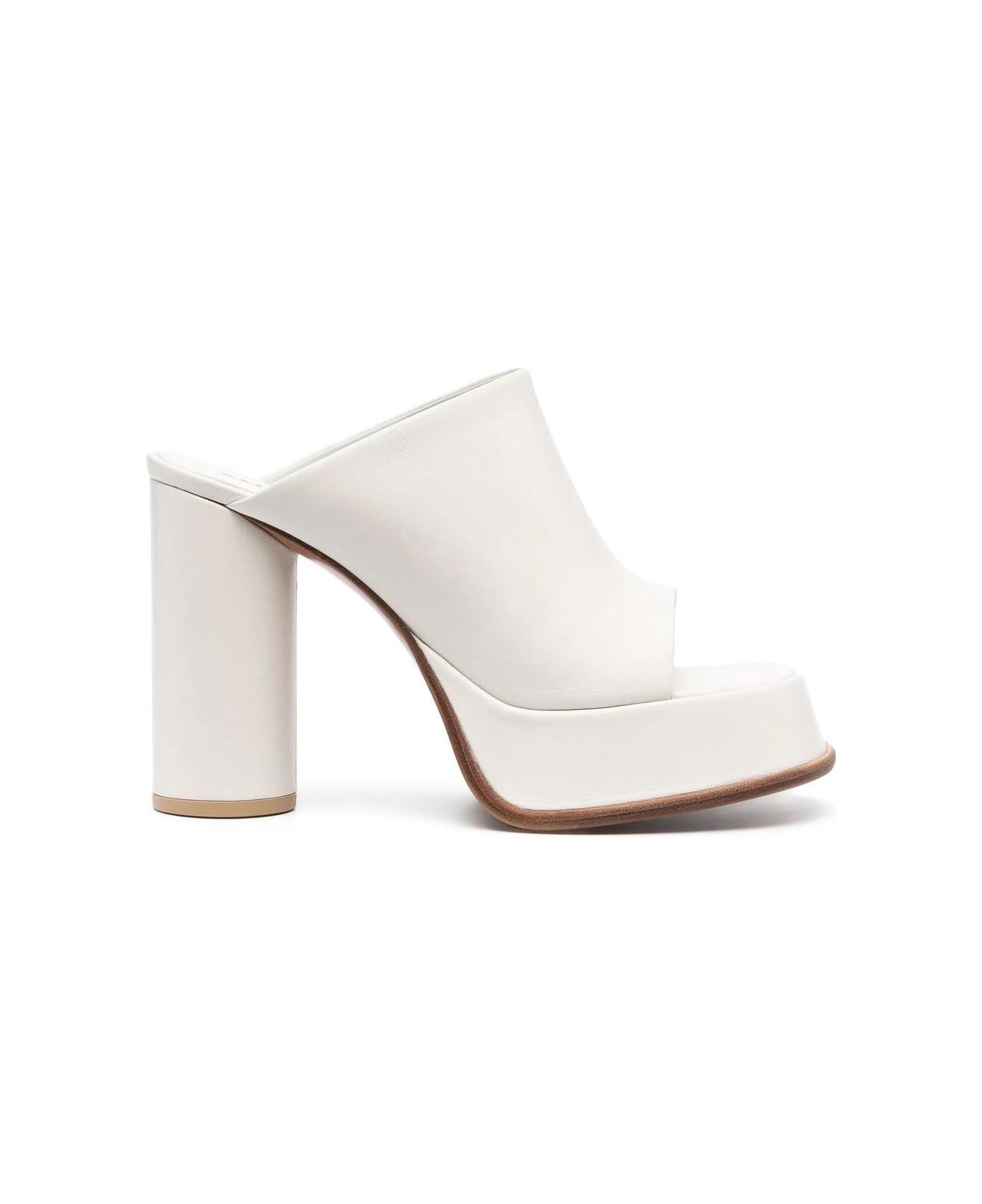 AMBUSH Open-toe Mule Heels - White