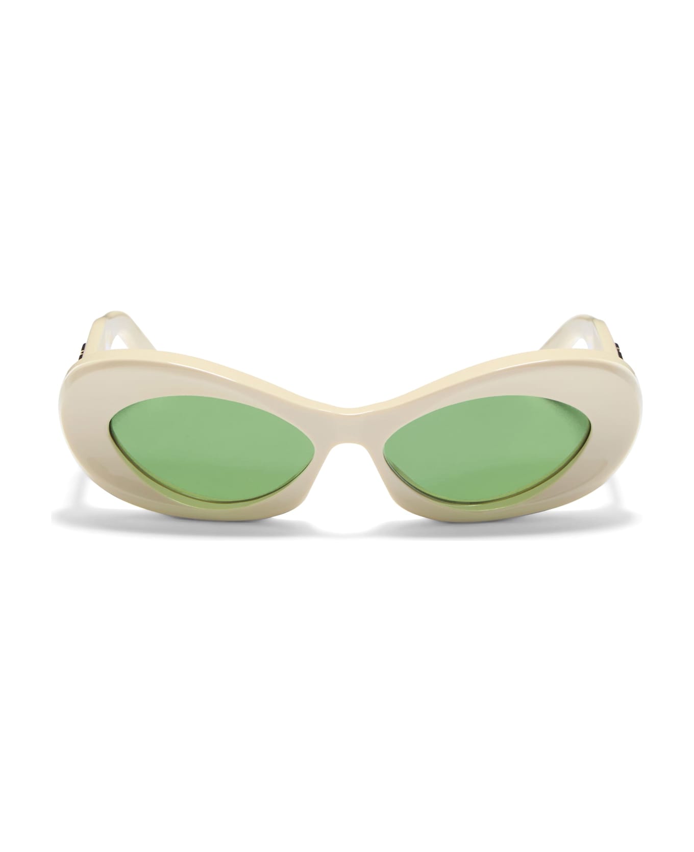 Valentino Eyewear Vls-178b - Ivory / V-light Gold Sunglasses - ivory