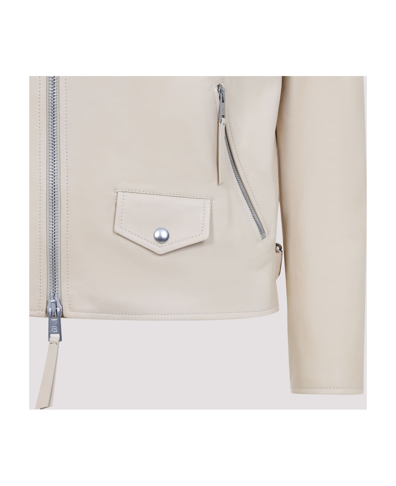 Ralph Lauren Leather Biker - Light Sand