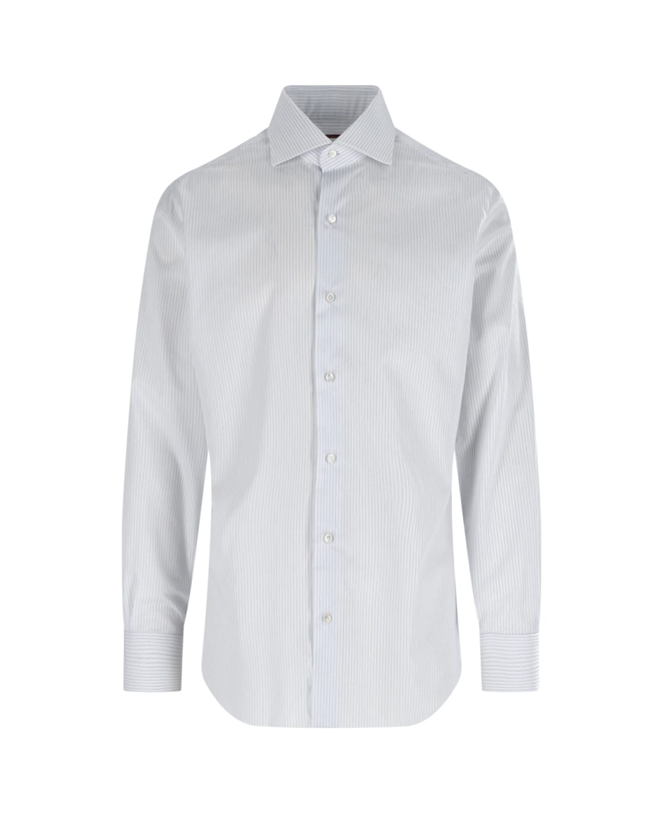 Barba Napoli Striped Shirt - White