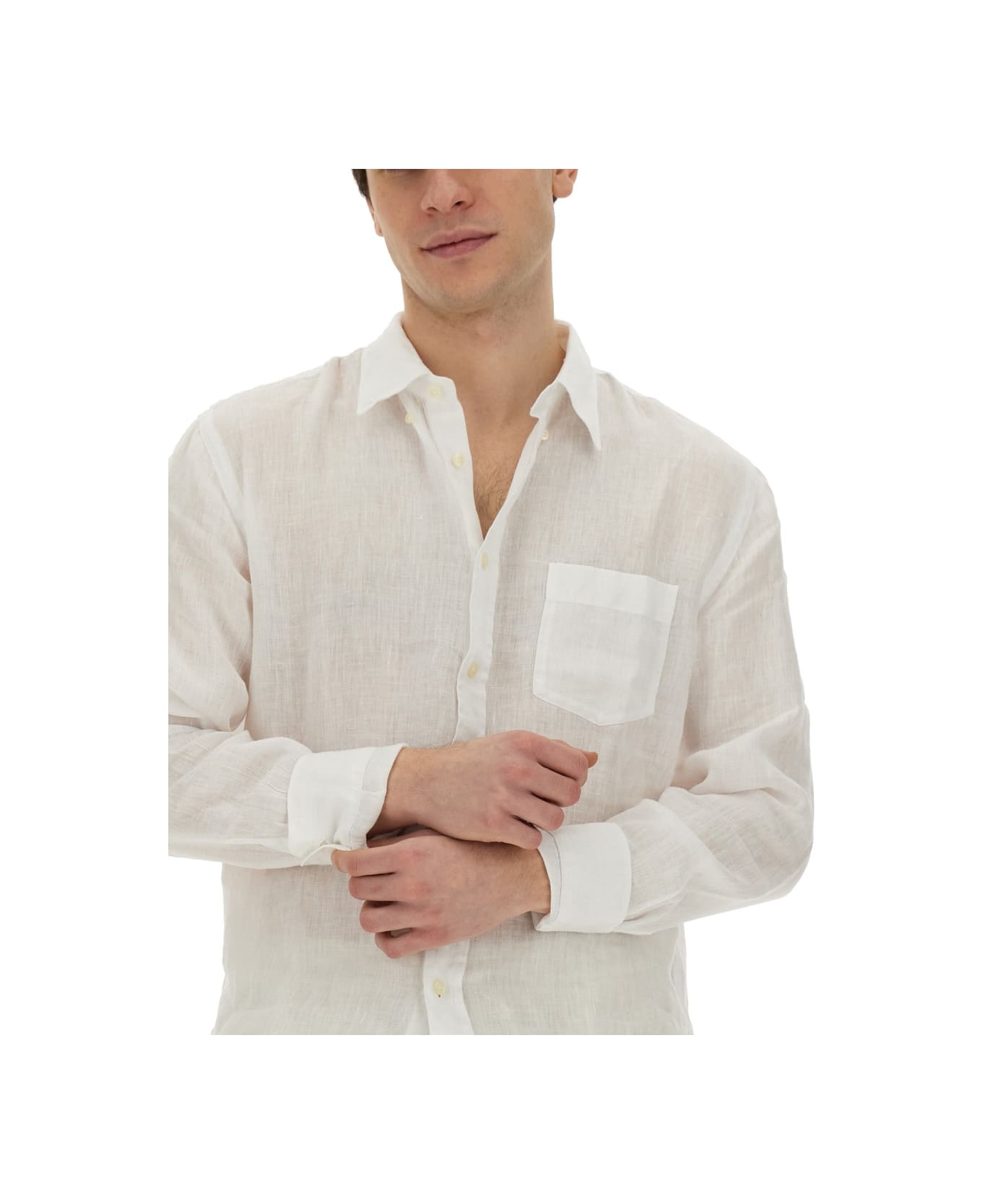 120% Lino Regular Fit Shirt - WHITE シャツ