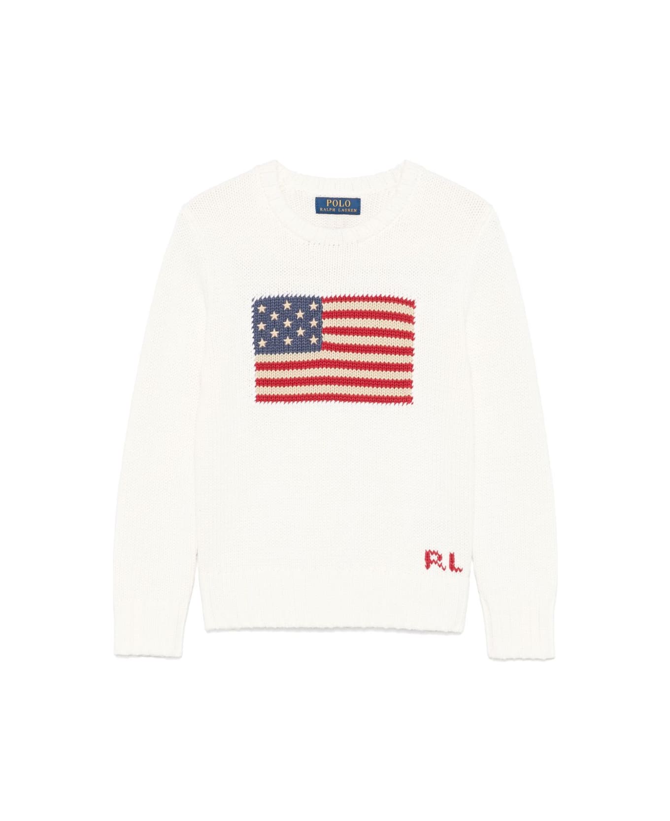 Polo Ralph Lauren Kids Logo Sweater - White