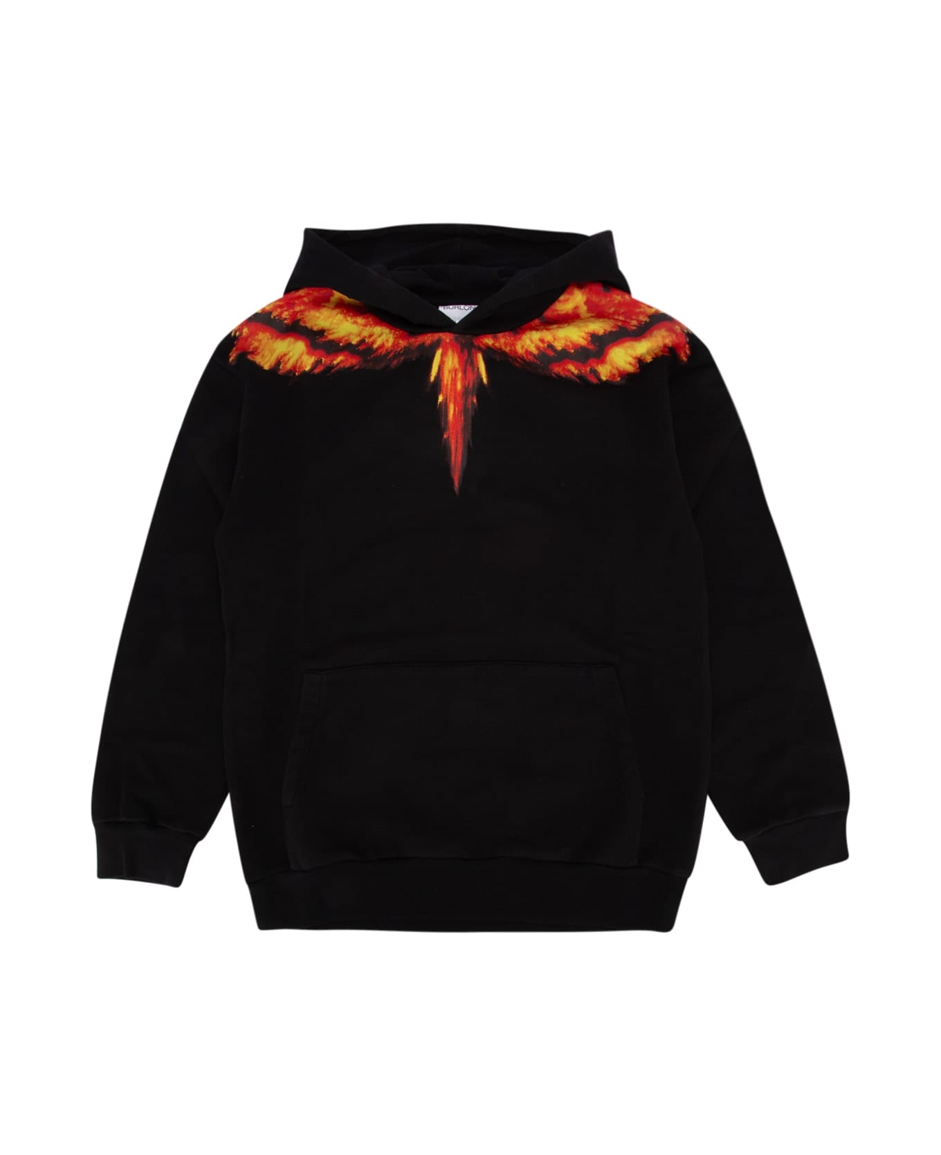 Marcelo Burlon Colordust Wings Over Hoodie Black Red - BLACKRED