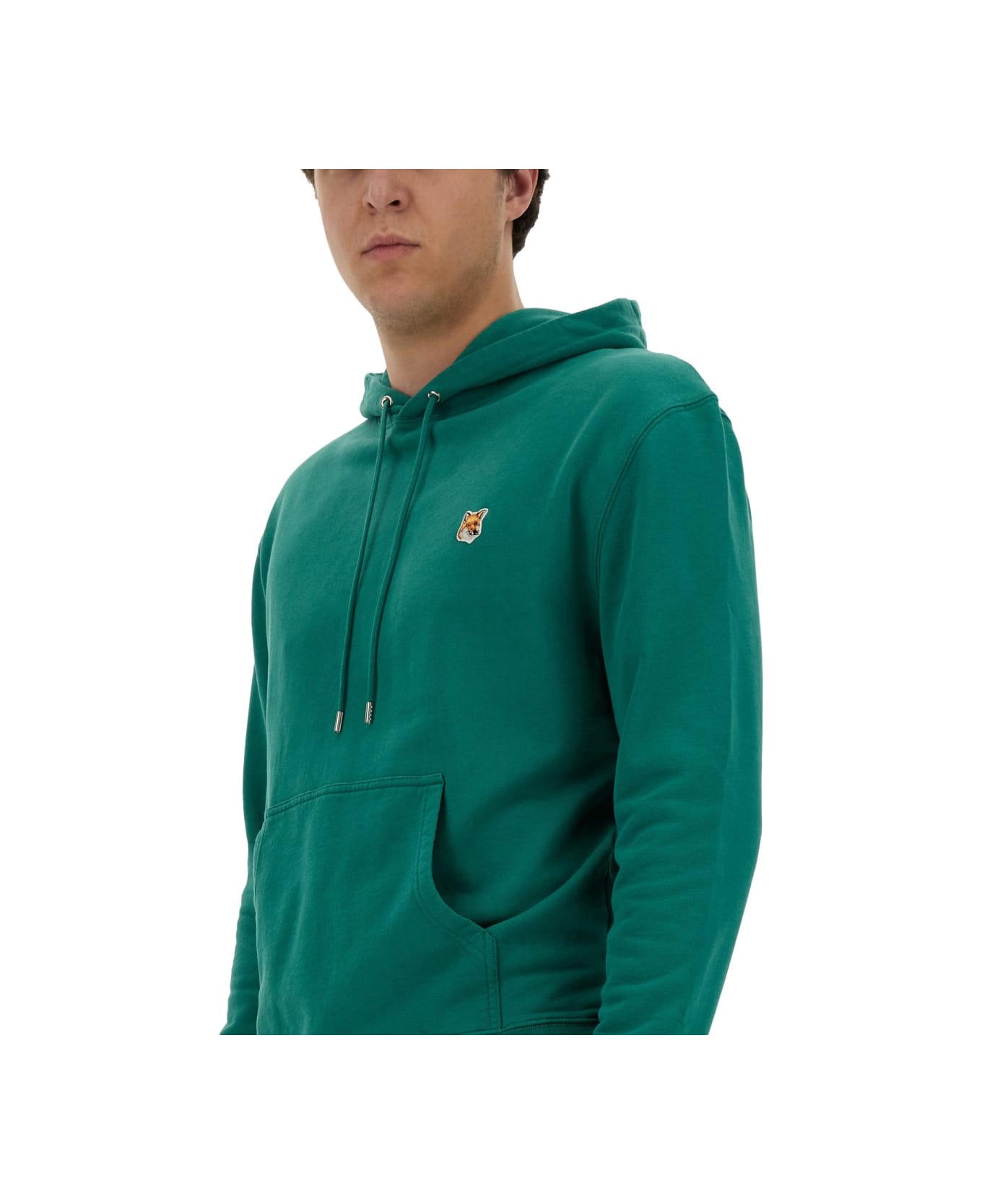 Maison Kitsuné "fox Head" Sweatshirt - GREEN