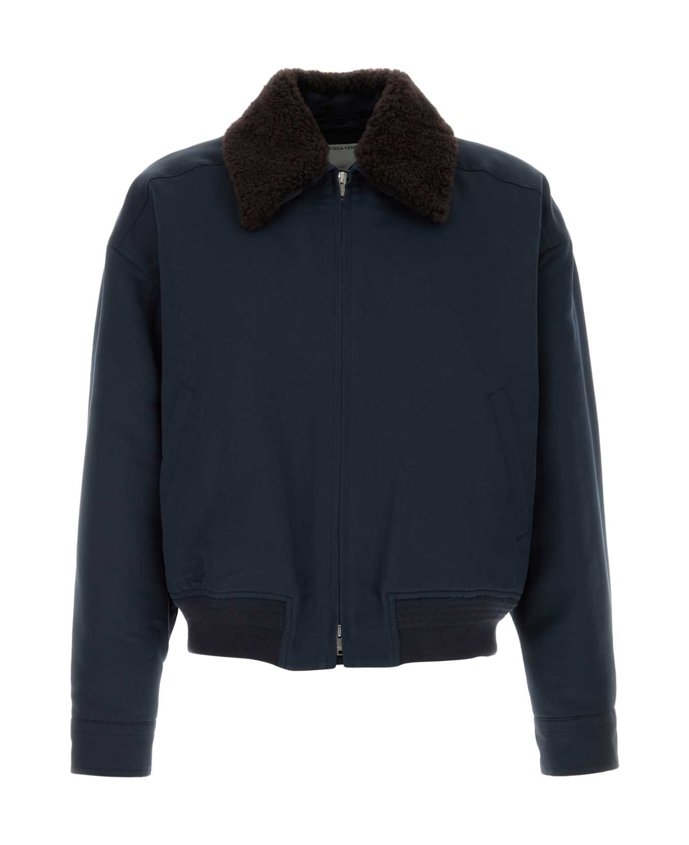 Bottega Veneta Navy Blue Twill Jacket - ABYSS