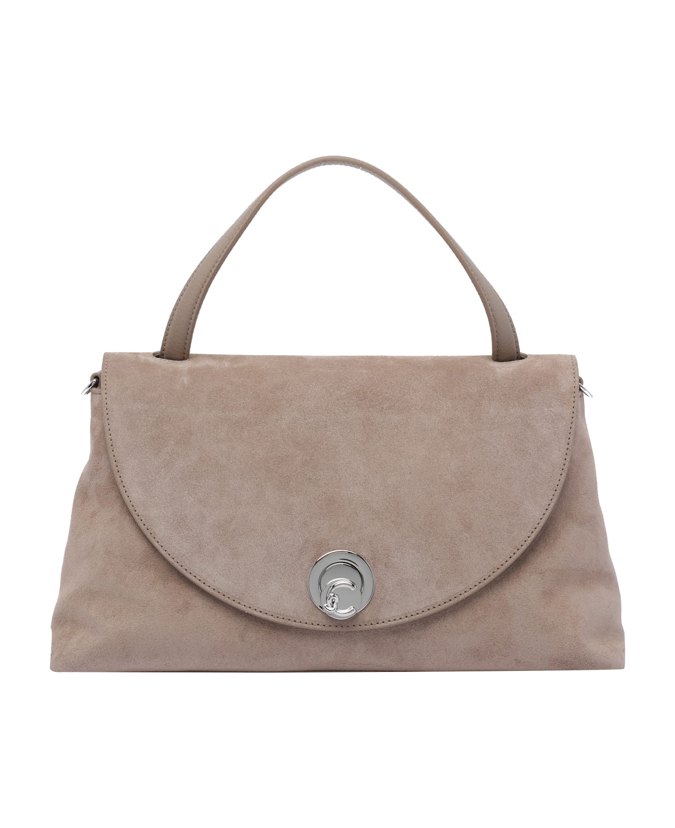 Coccinelle Nikla Suede Handbag - Beige