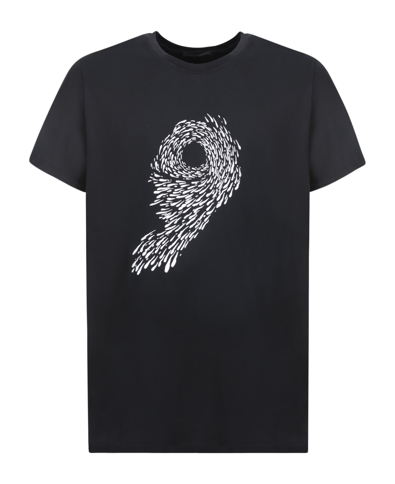 14 Bros Front Print Black T-shirt - Black シャツ
