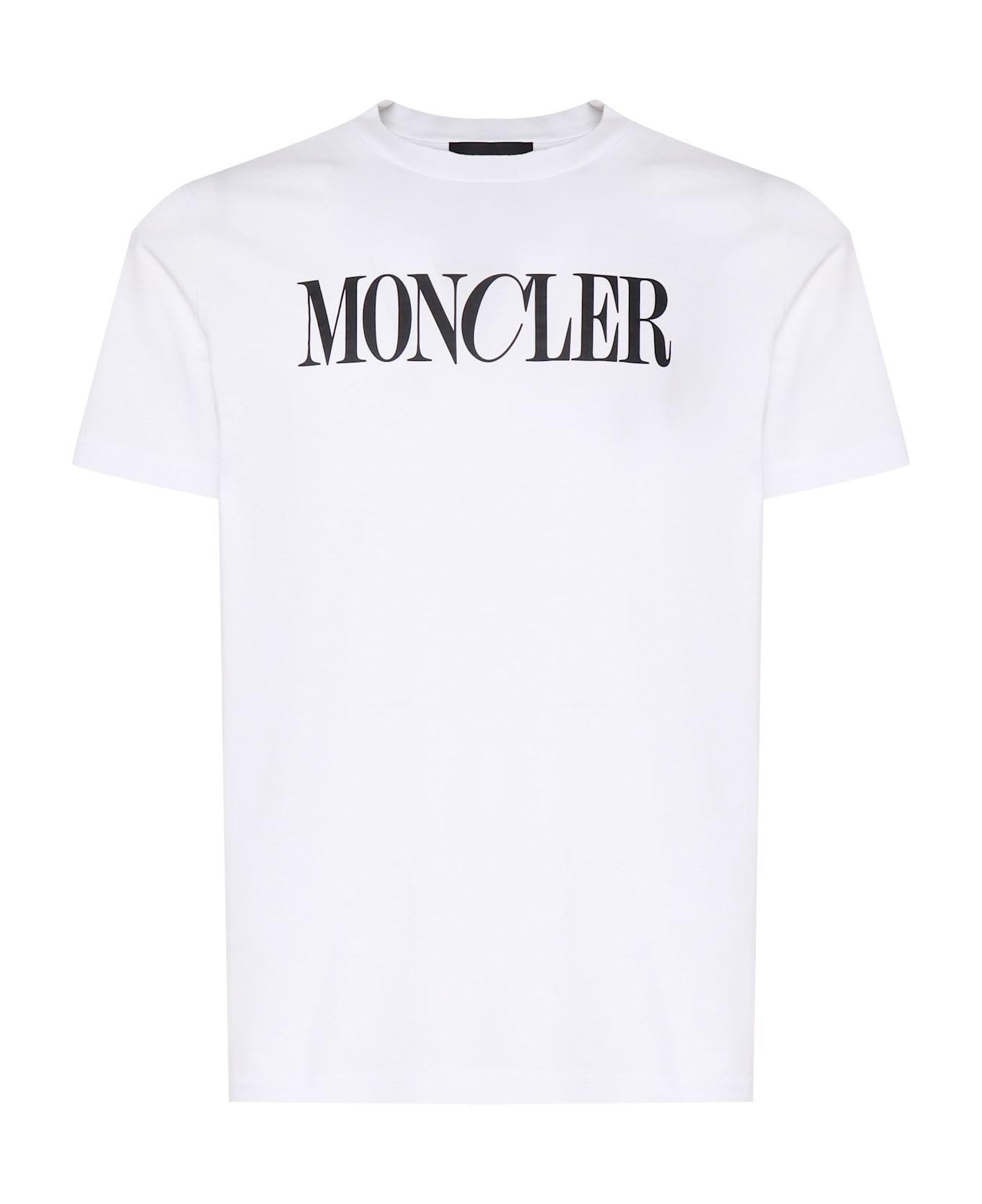 Moncler Logo Printed Crewneck T-shirt - White