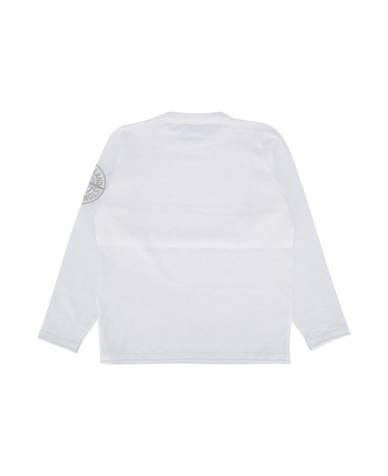 Stone Island Junior Crew Neck - WHITE