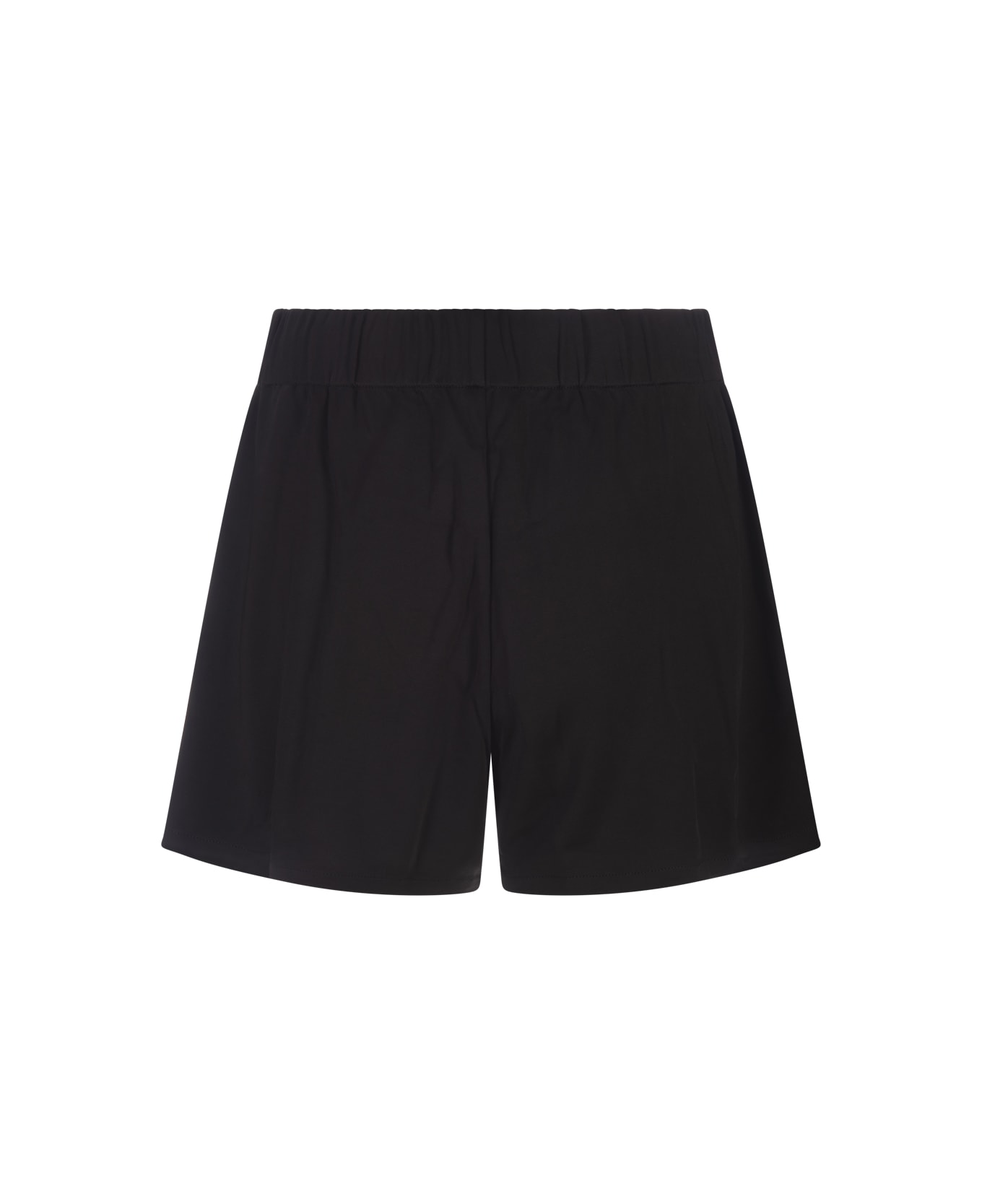Moncler Black Viscose Shorts - Black