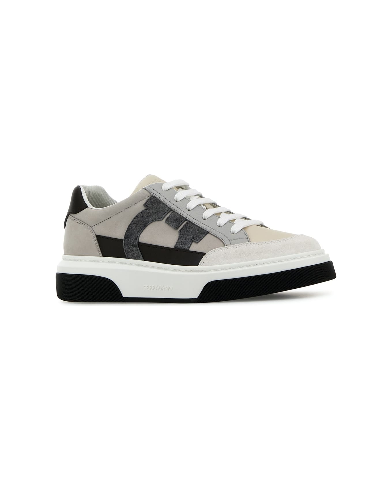 Ferragamo Multicolor Leather Cassina Sneakers - CROSTA