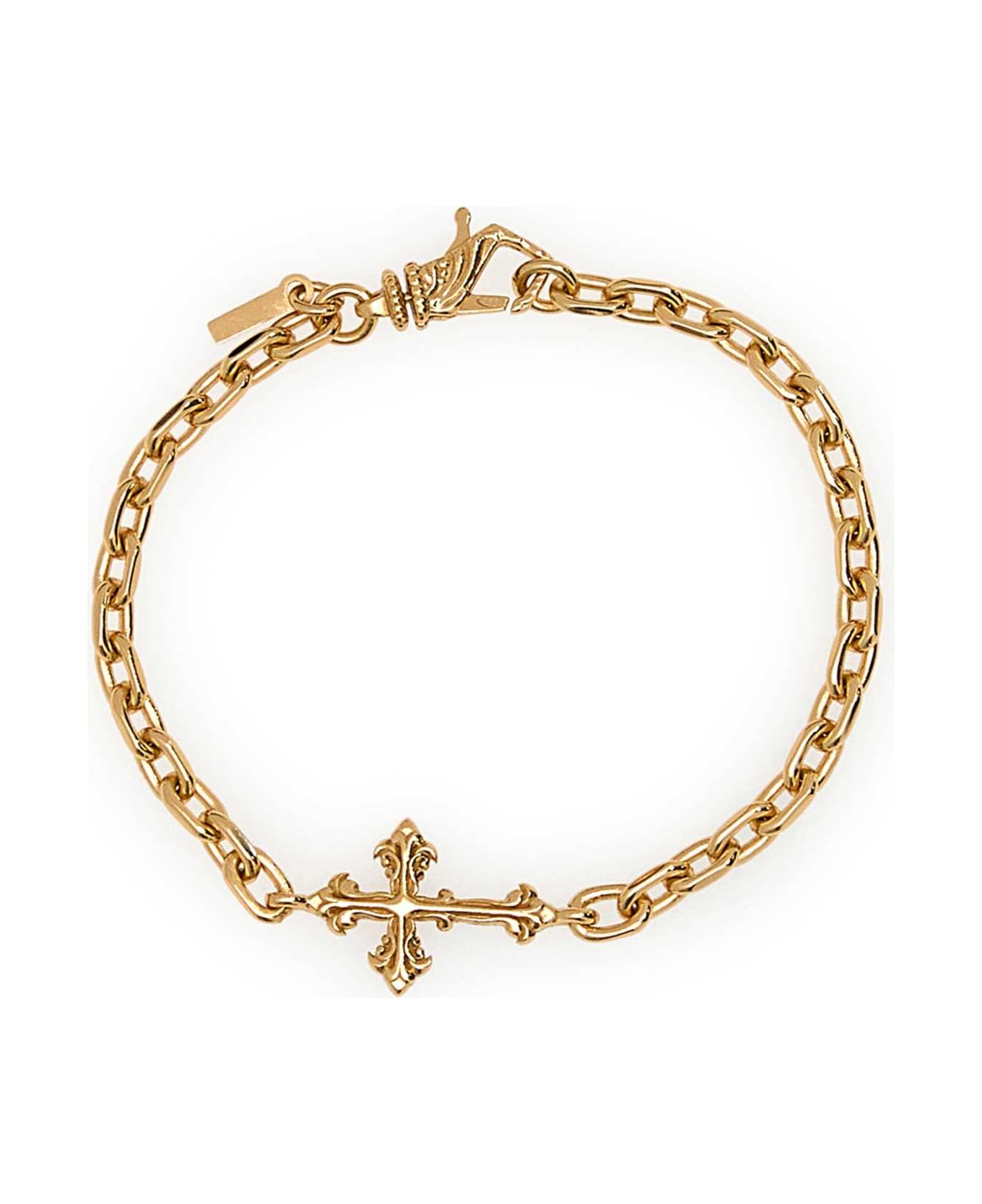 Emanuele Bicocchi Gold 925 Silver Croce Avelli Bracelet - GOLD