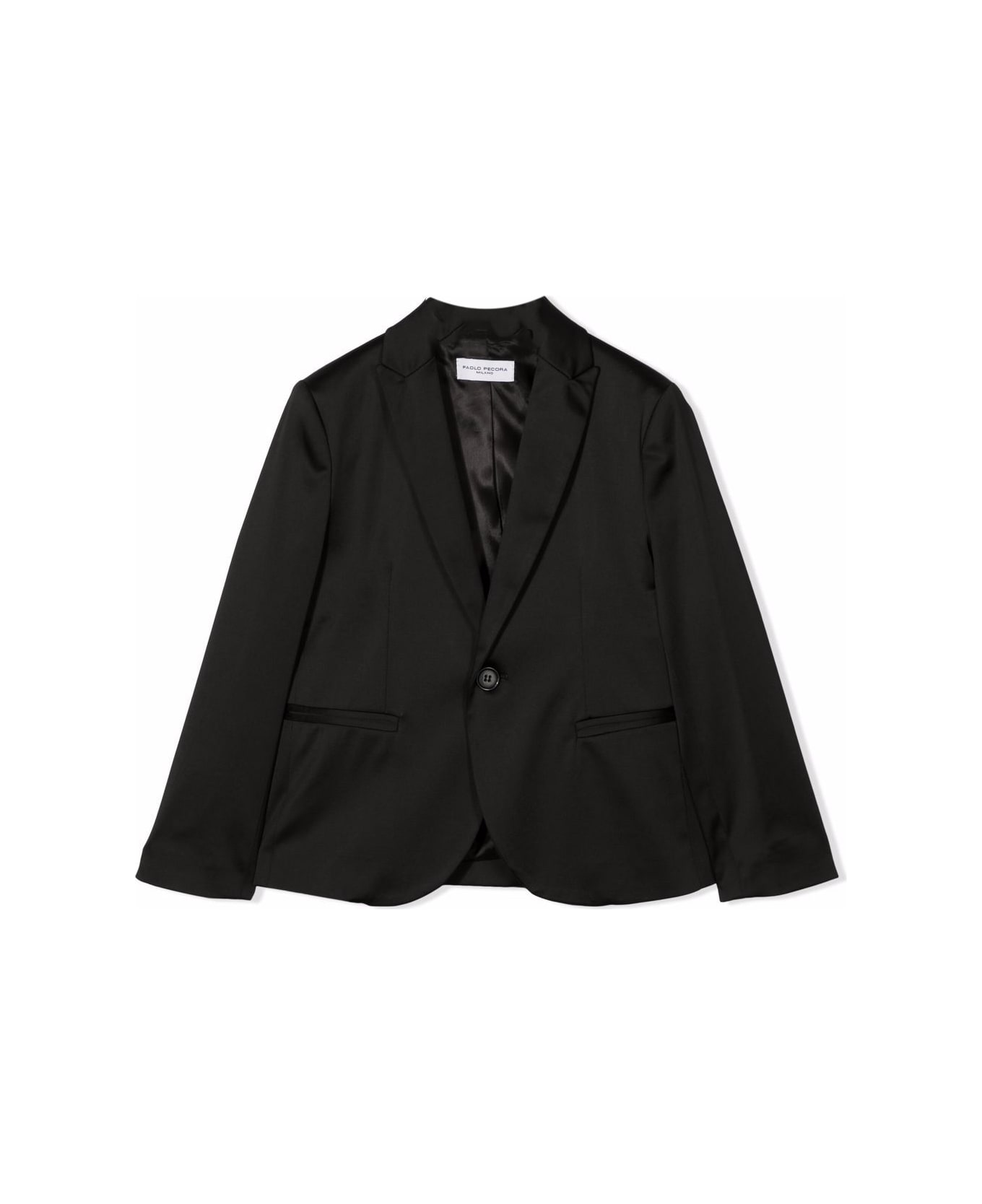 Paolo Pecora Single-breasted Fitted Blazer - Black コート＆ジャケット