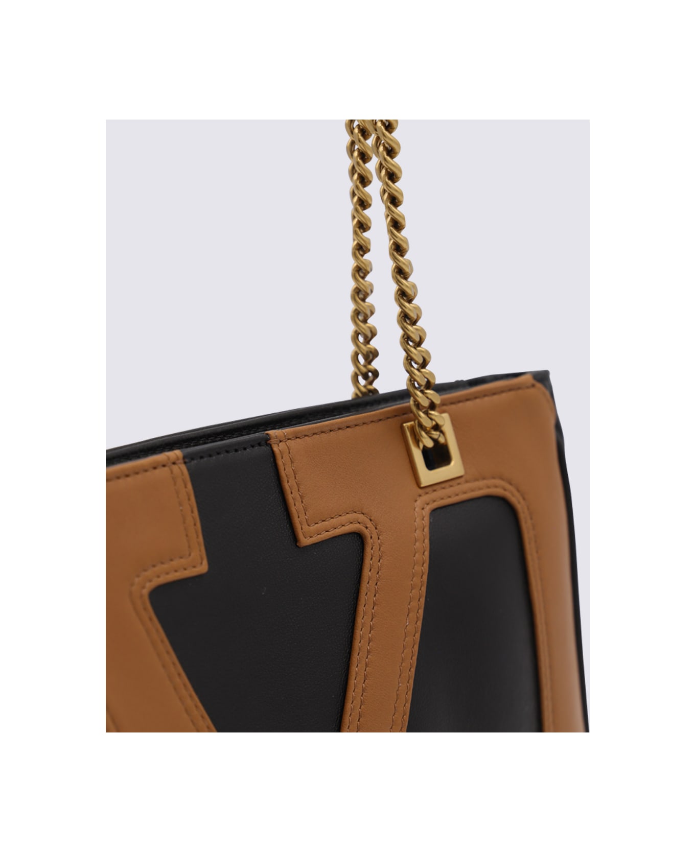 Valentino Garavani Black And Brown Viva Superstar Totes - NERO/SPICE