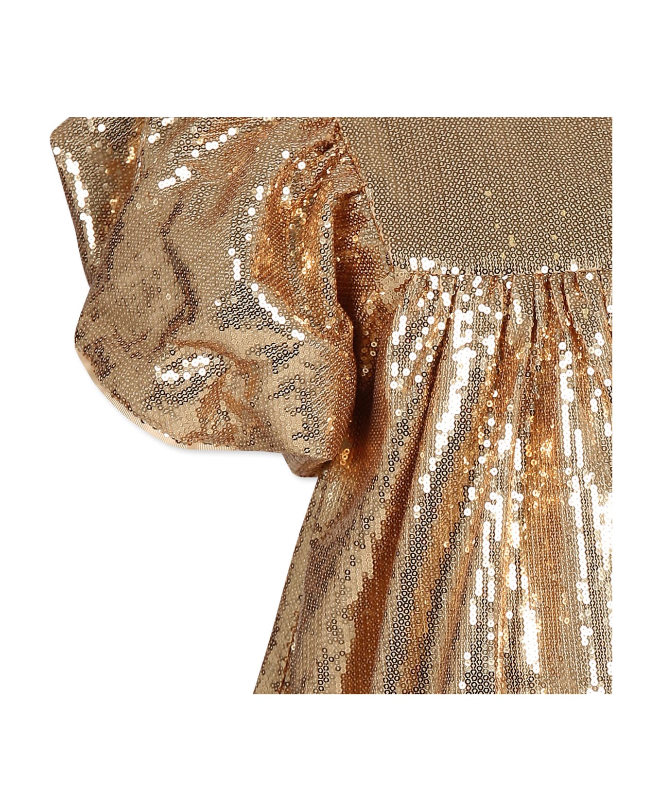 Marc Jacobs Gold Dress For Girl With Sequins - Gold