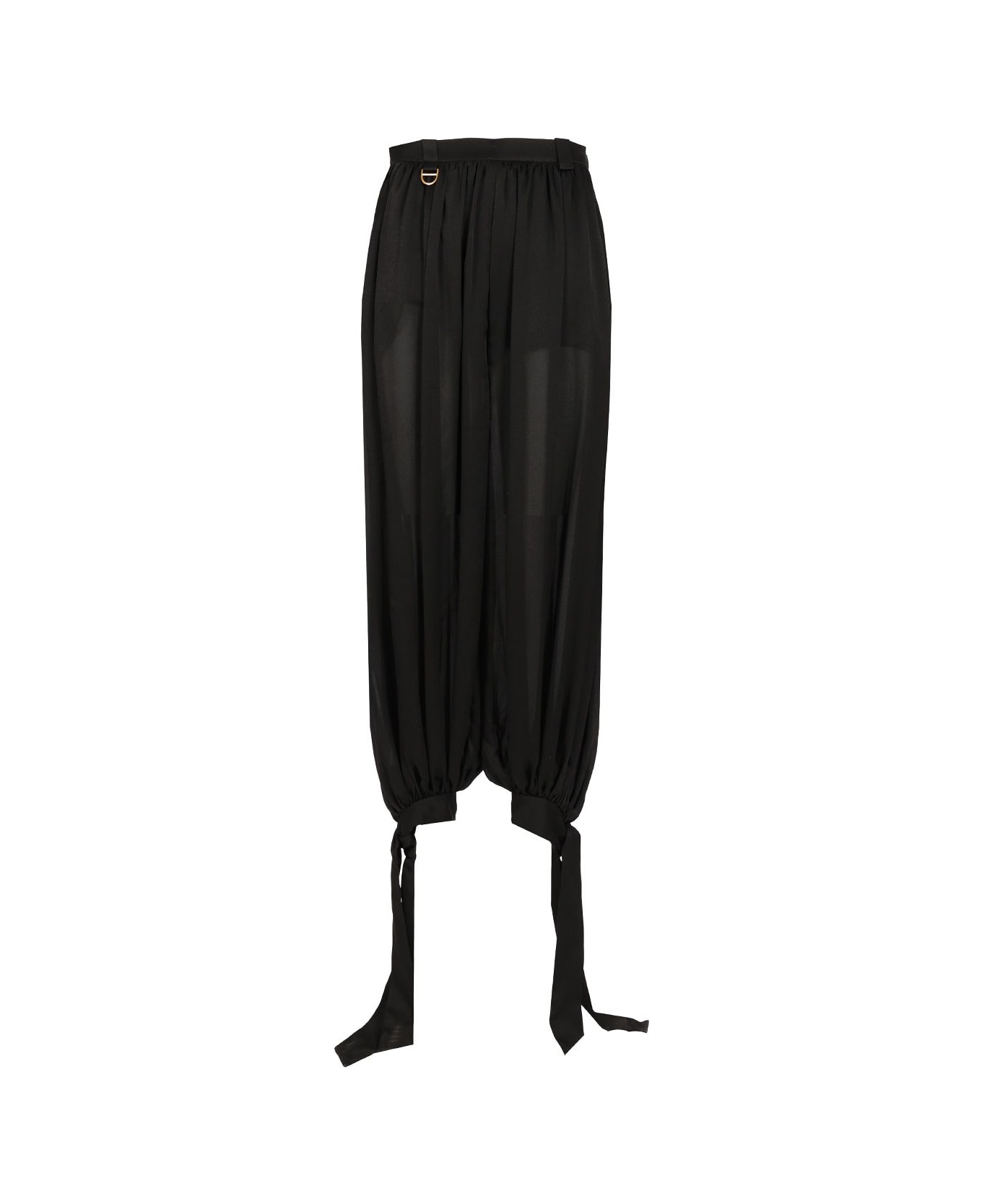 Chloé Flowing Silk Trousers - Black