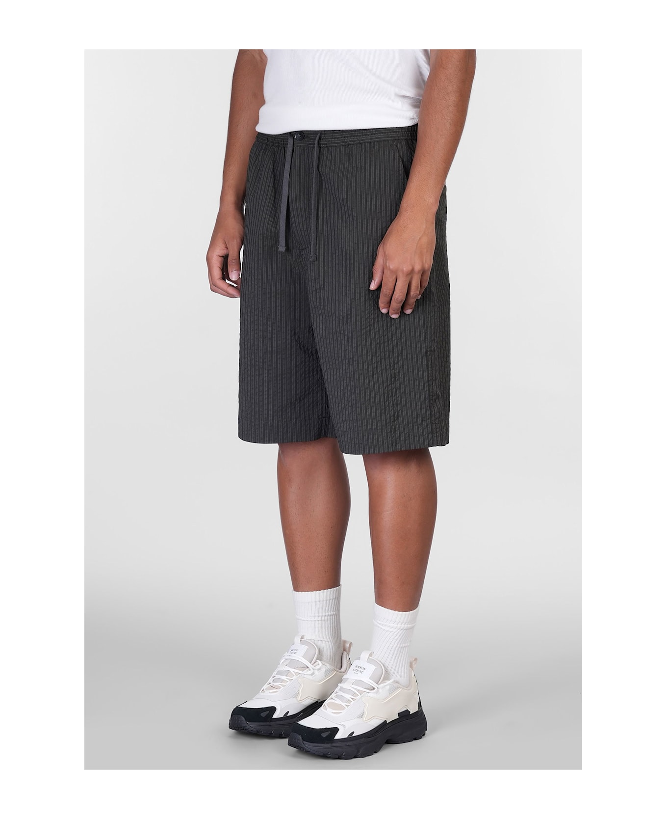 Maison Kitsuné Shorts In Black Polyester - black