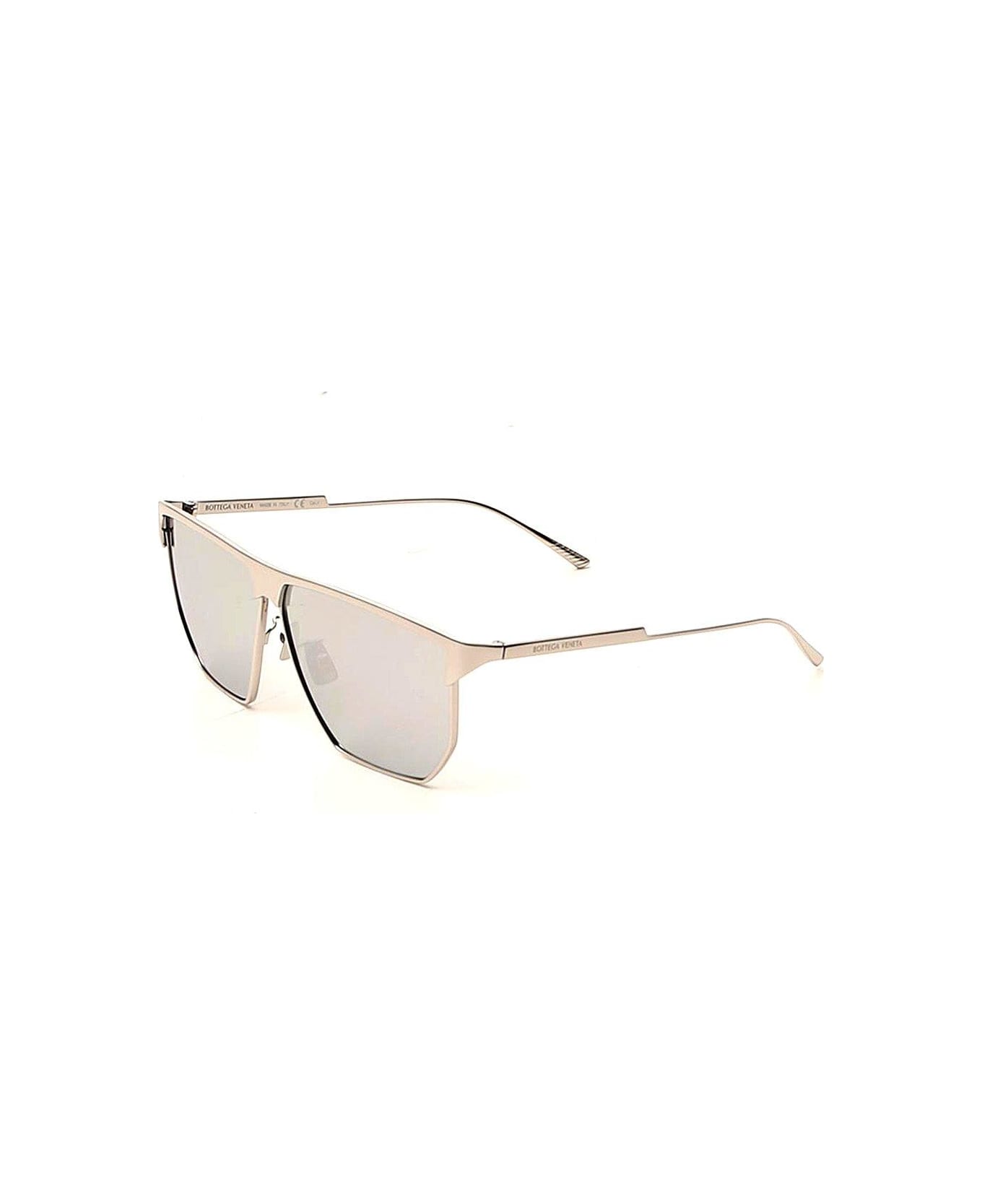Bottega Veneta Angular Aviator Sunglasses - SILVER サングラス