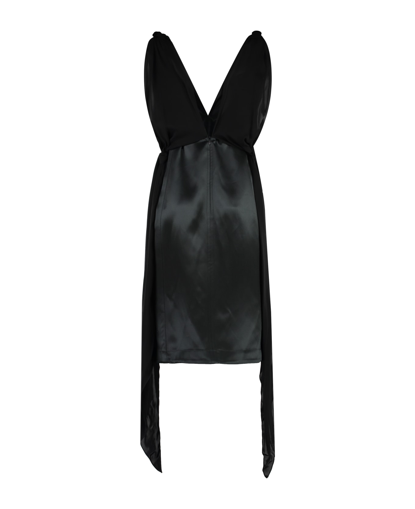 Bottega Veneta Silk Midi-dress - black