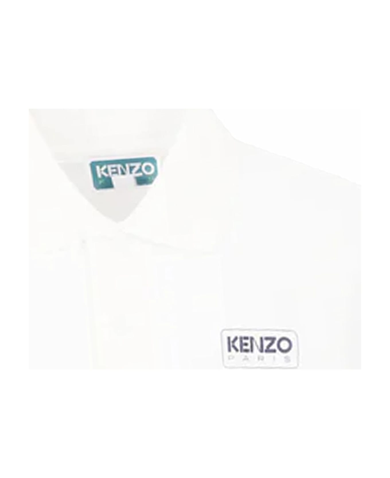 Kenzo Kids Ivory Polo Shirt For Boy With Logo - Ivory