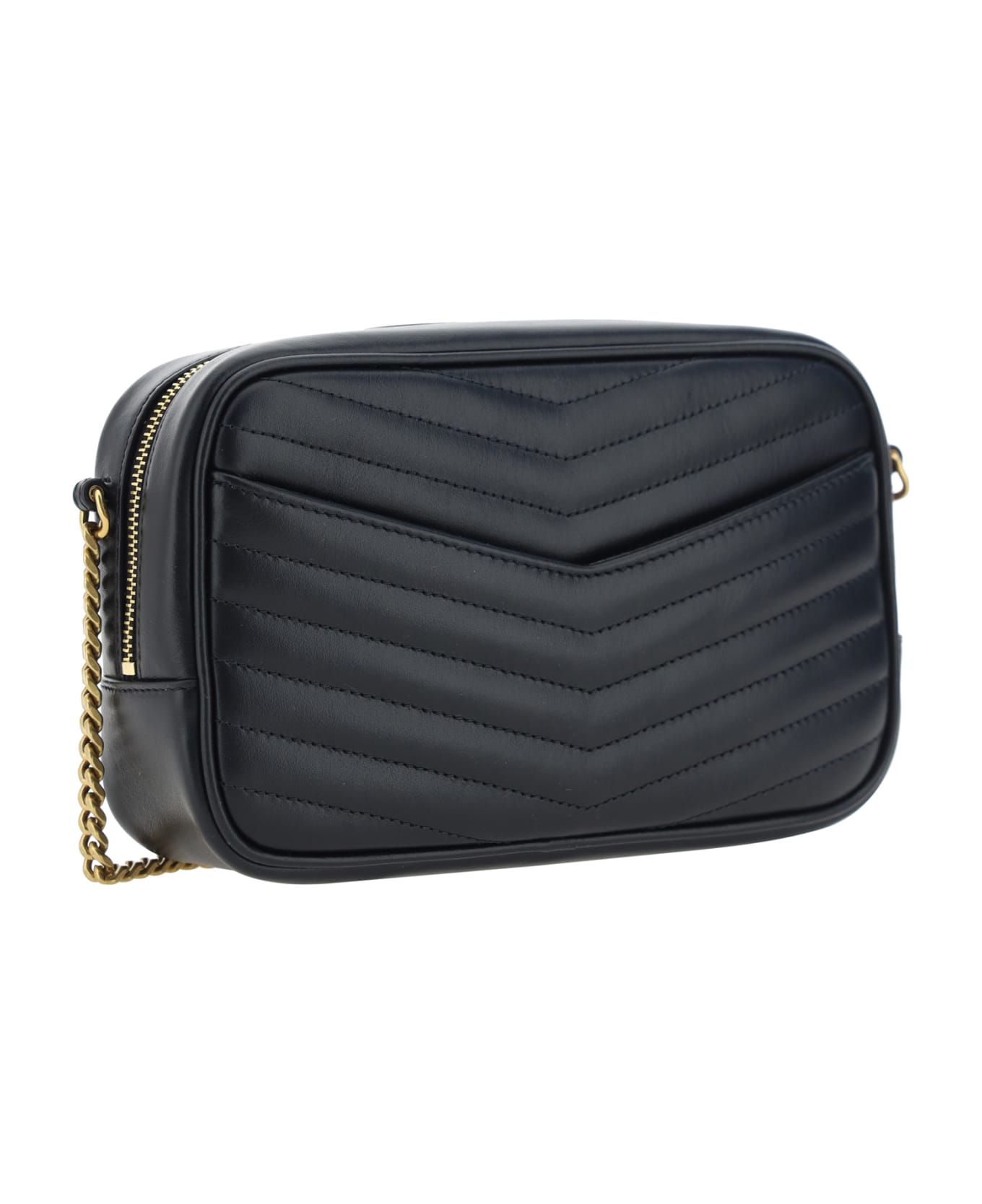 Saint Laurent Lou Shoulder Bag - BLACK