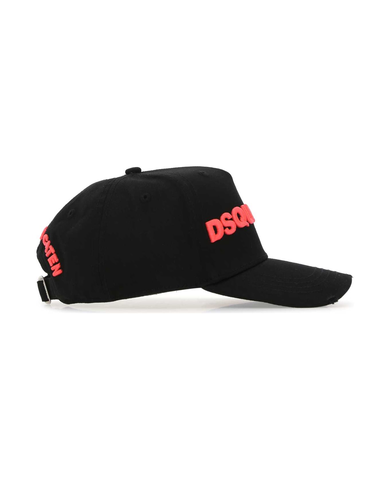 Dsquared2 Black Cotton Baseball Cap - M221 帽子