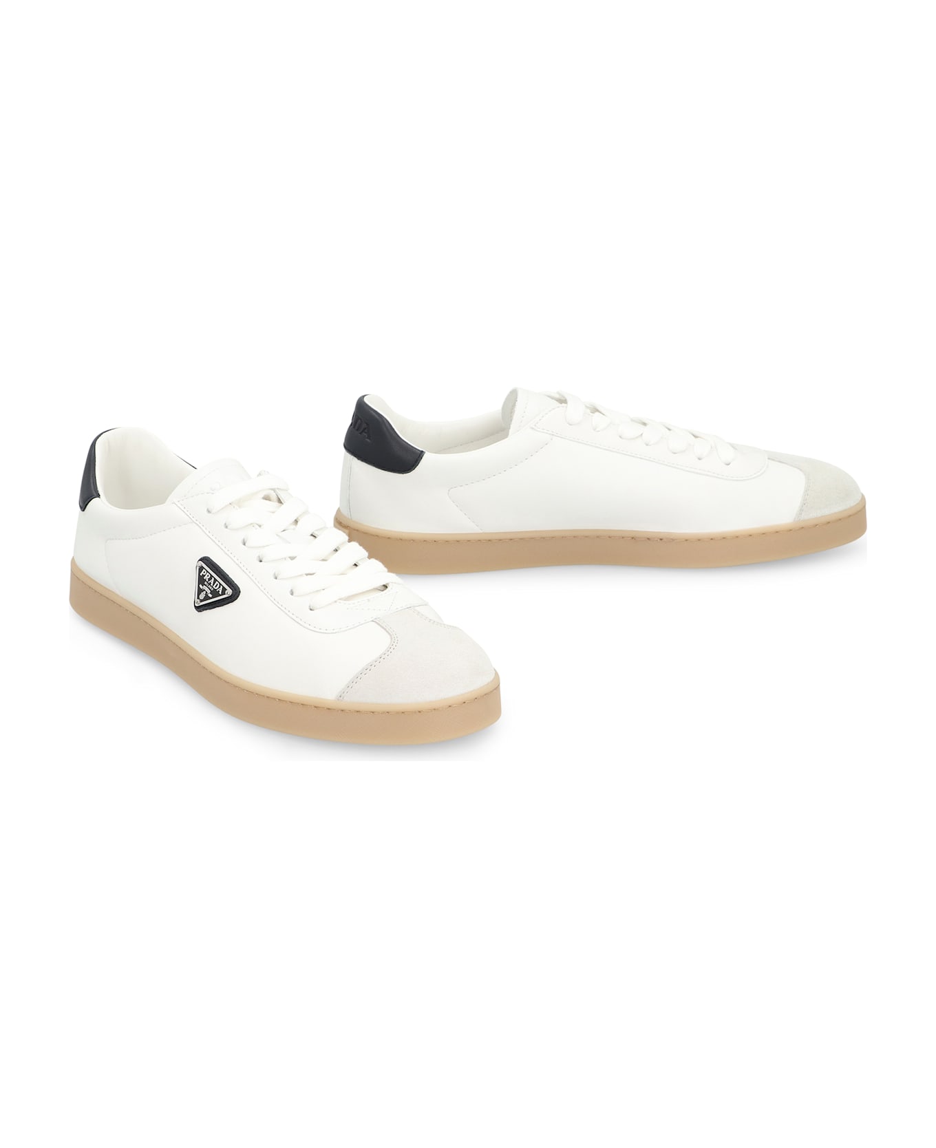 Prada Lane Low-top Sneakers - BIANCO/BLU