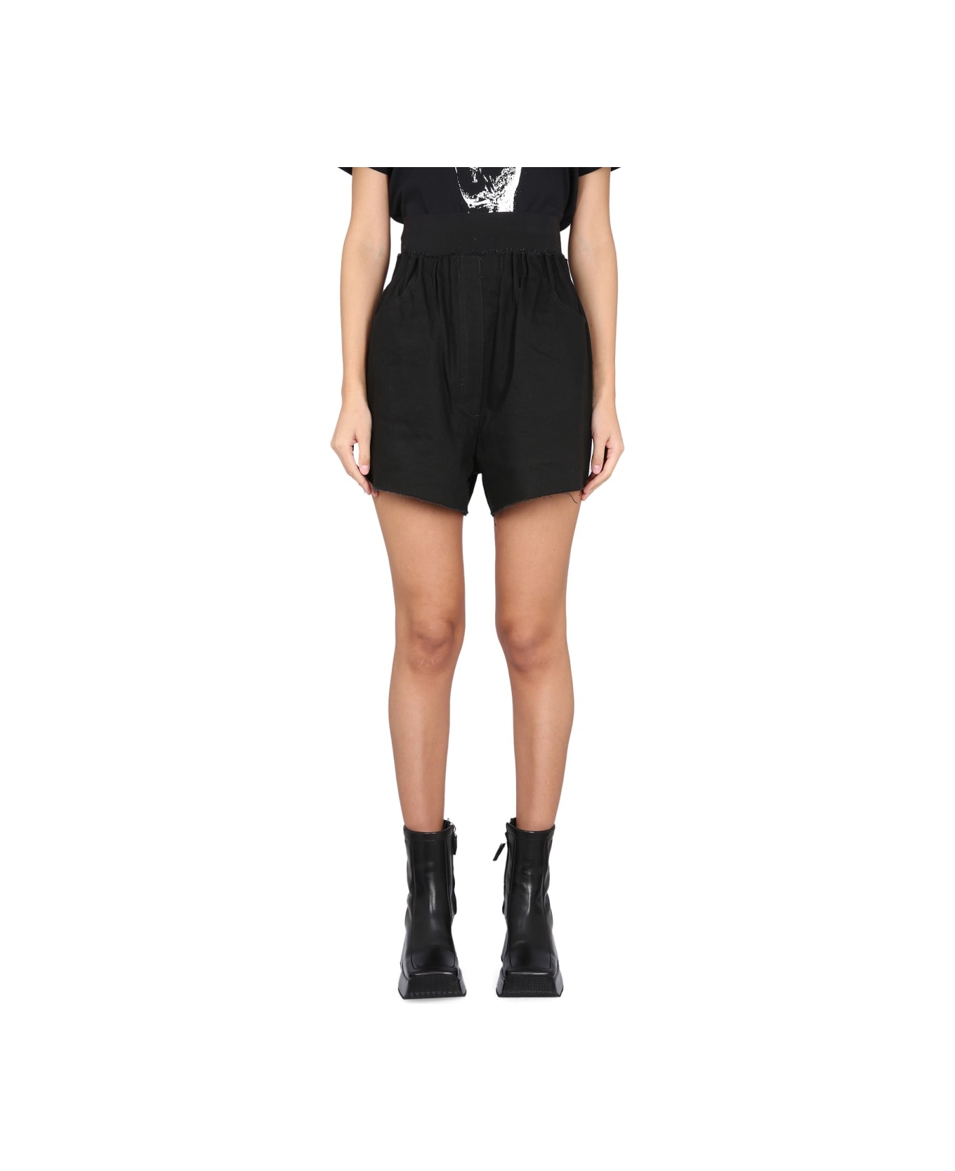 Raf Simons Denim Bermuda Shorts - BLACK