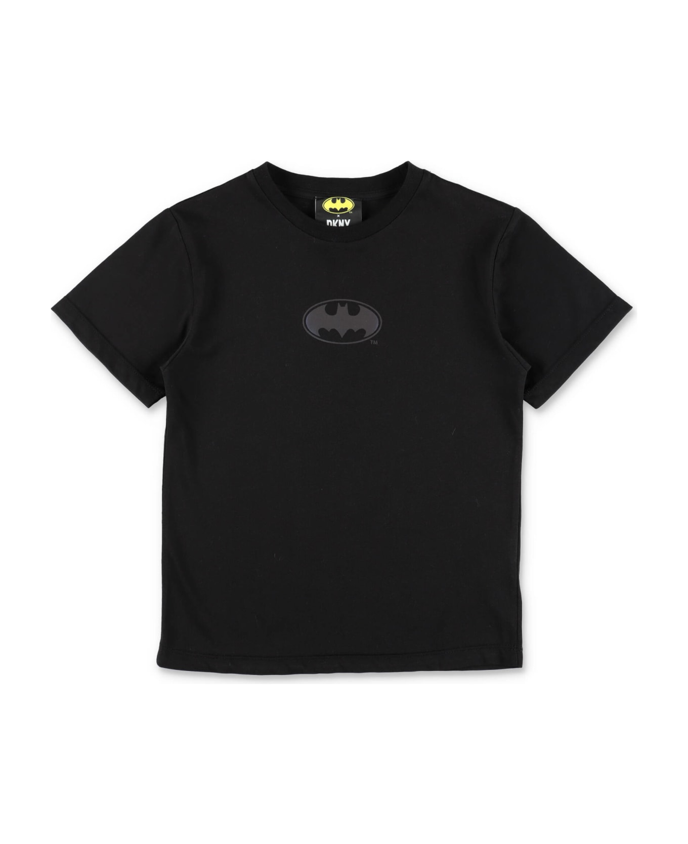 DKNY X Batman T-shirt Nera In Jersey Di Cotone Bambino - Nero