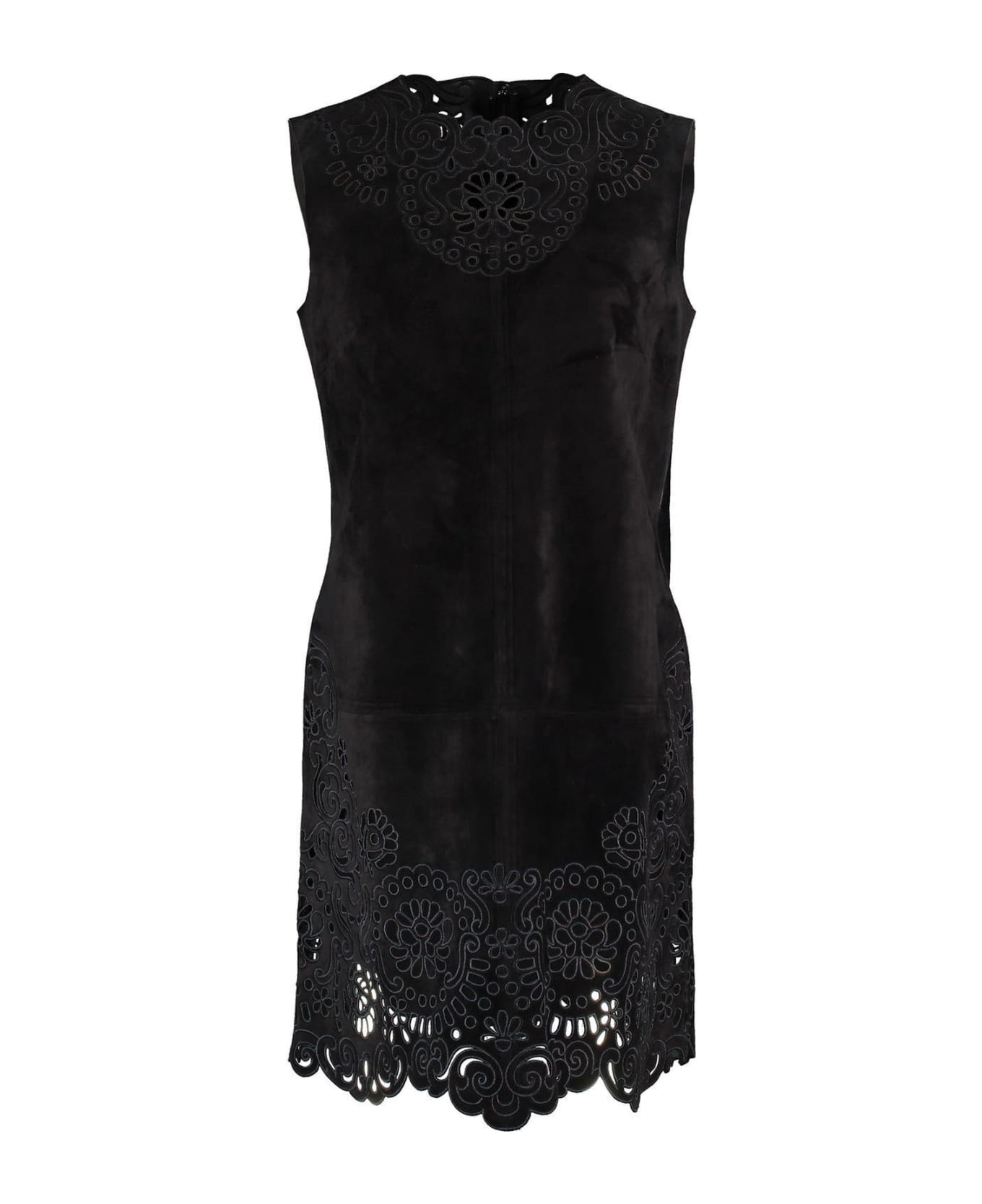 Dolce & Gabbana Cut Out Leather Dress - Black