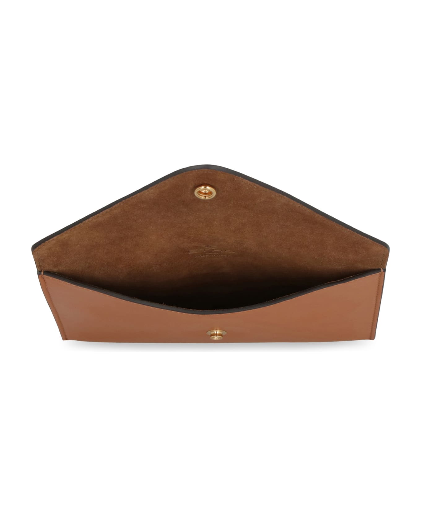 Etro Leather Flat Pouch - Saddle Brown