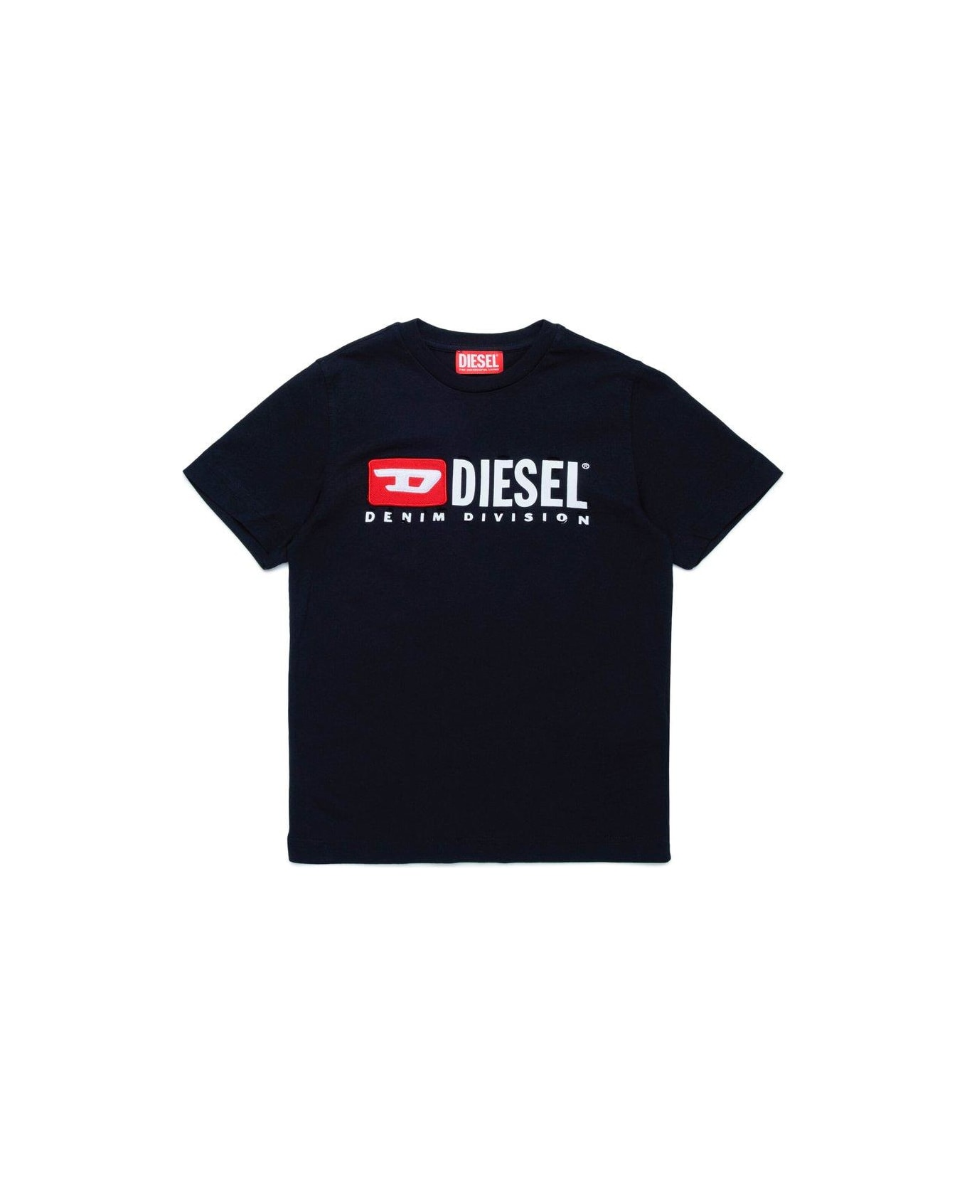 Diesel Tinydivstroyed Distressed-effect Crewneck T-shirt - Black