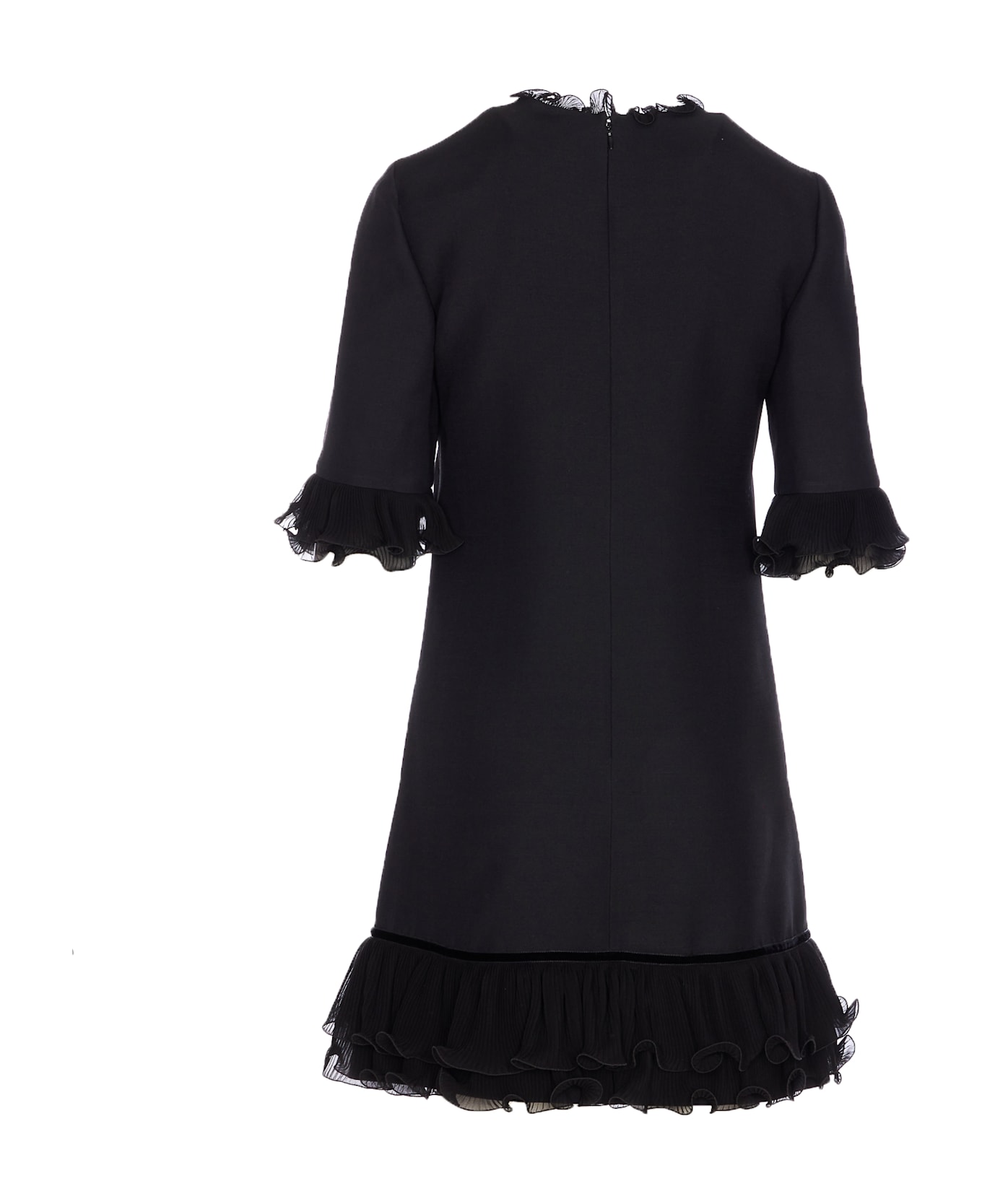 Valentino Garavani Solid Crepe Couture Dress - Black
