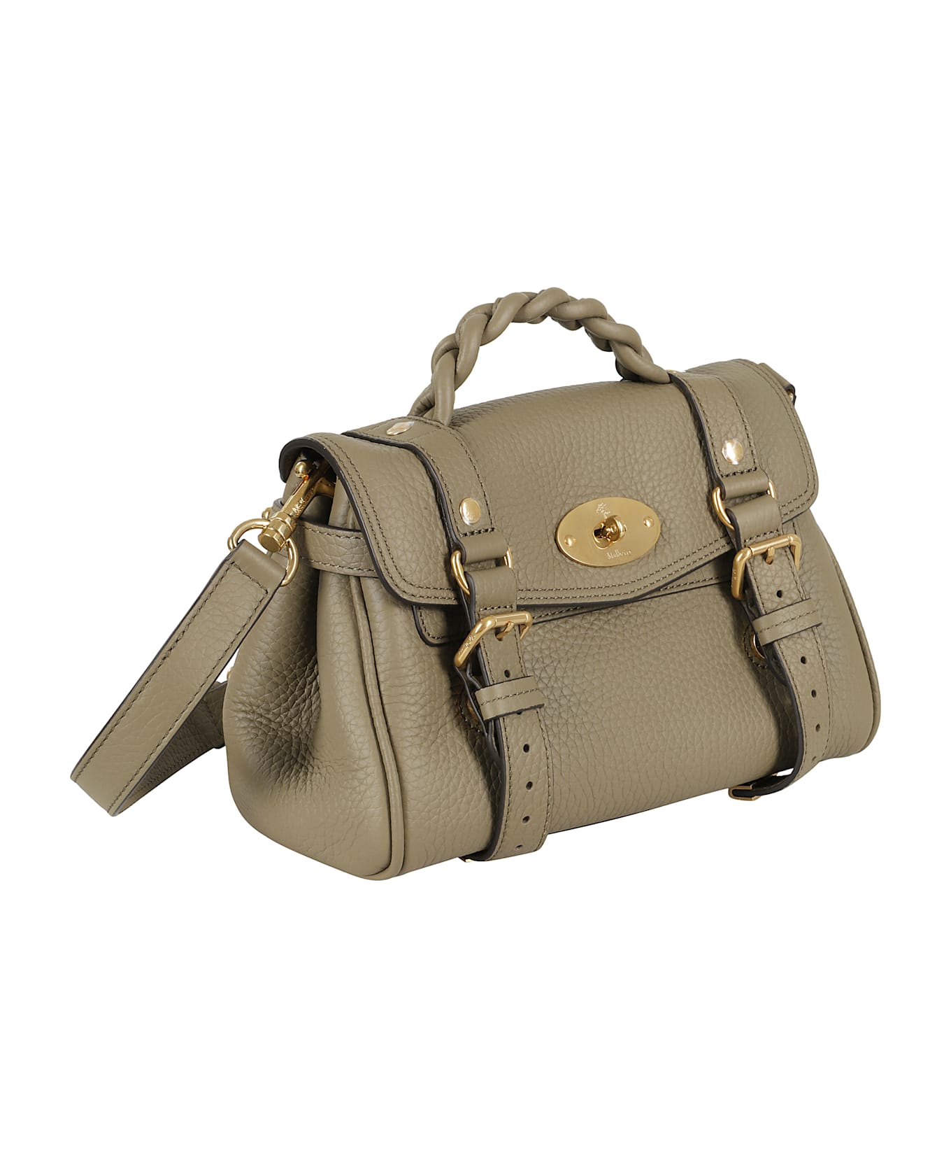 Mulberry Mini Alexa Heavy Grain - Linen Green
