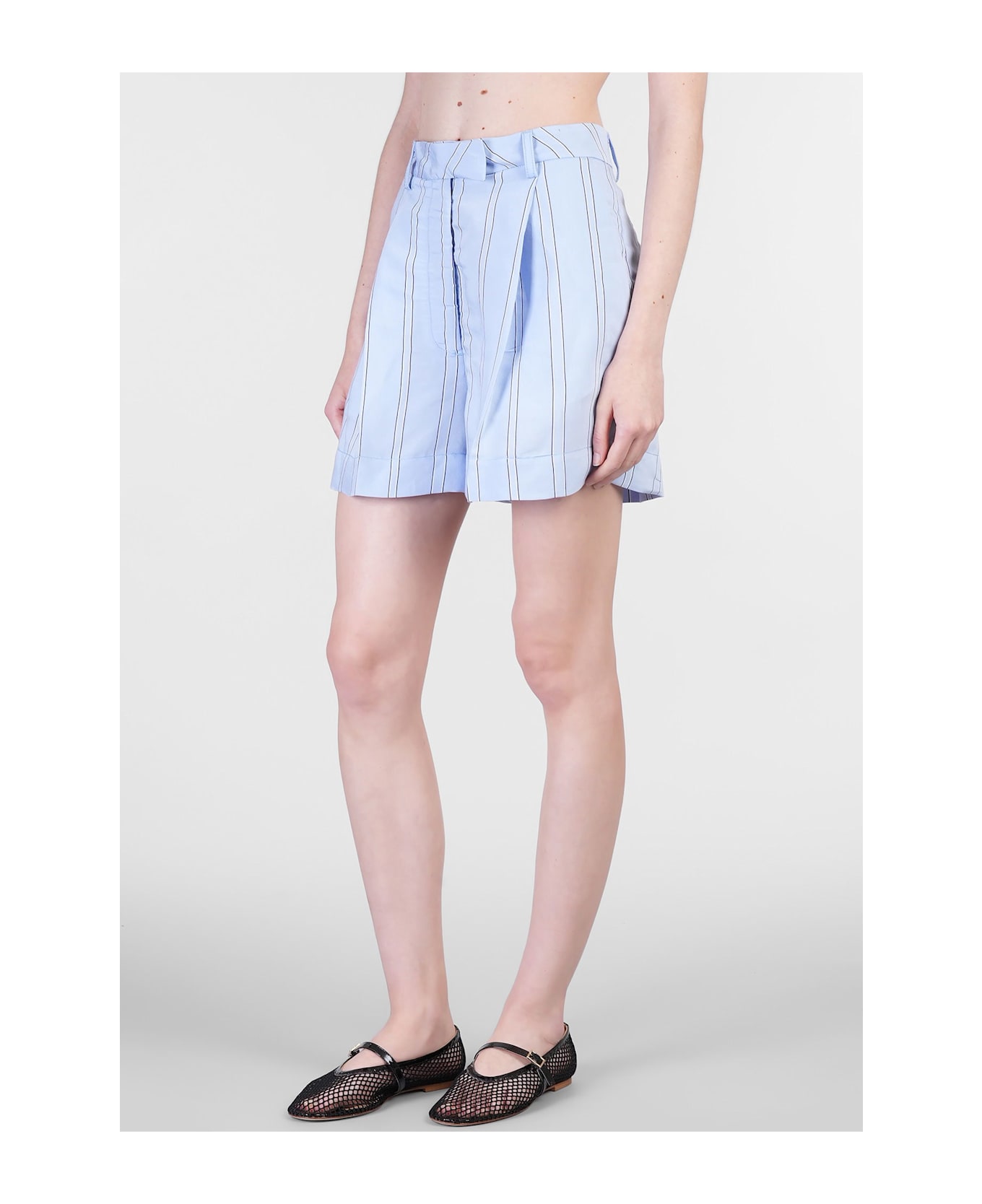 TheLatest Bea 31b5 Pants In Cyan Viscose - cyan