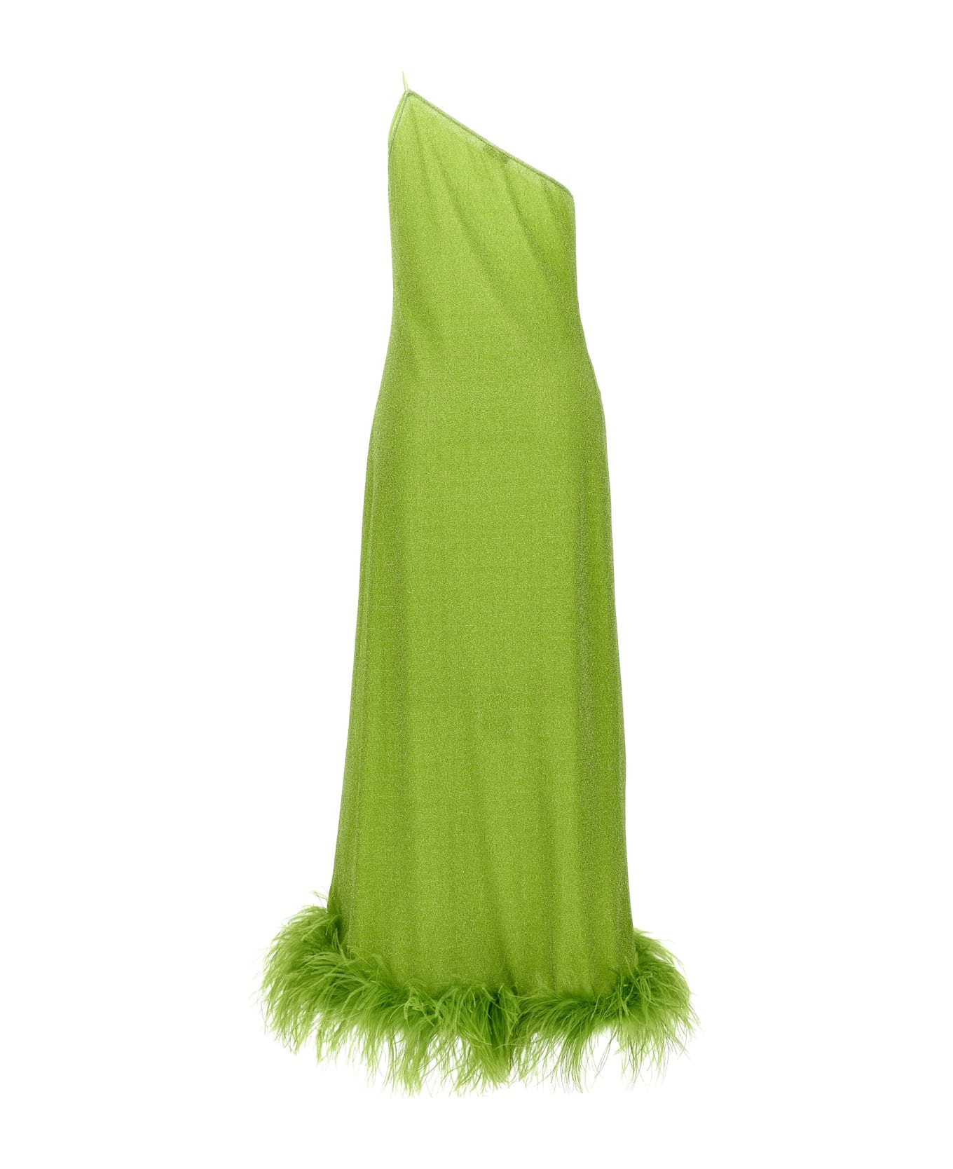 Oseree 'lumiere Plumage' Long Dress - Green