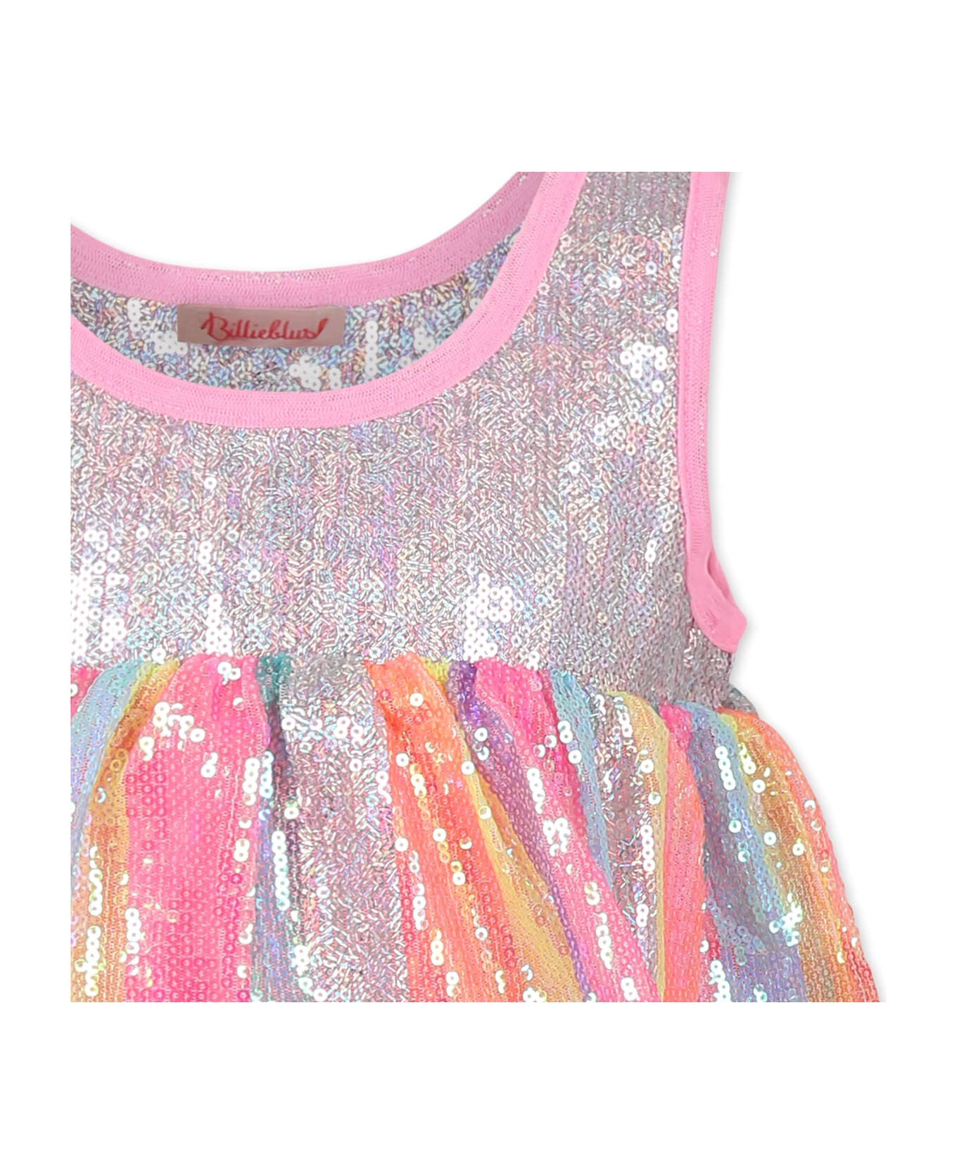Billieblush Multicolor Dress For Girl With Sequins - Multicolor