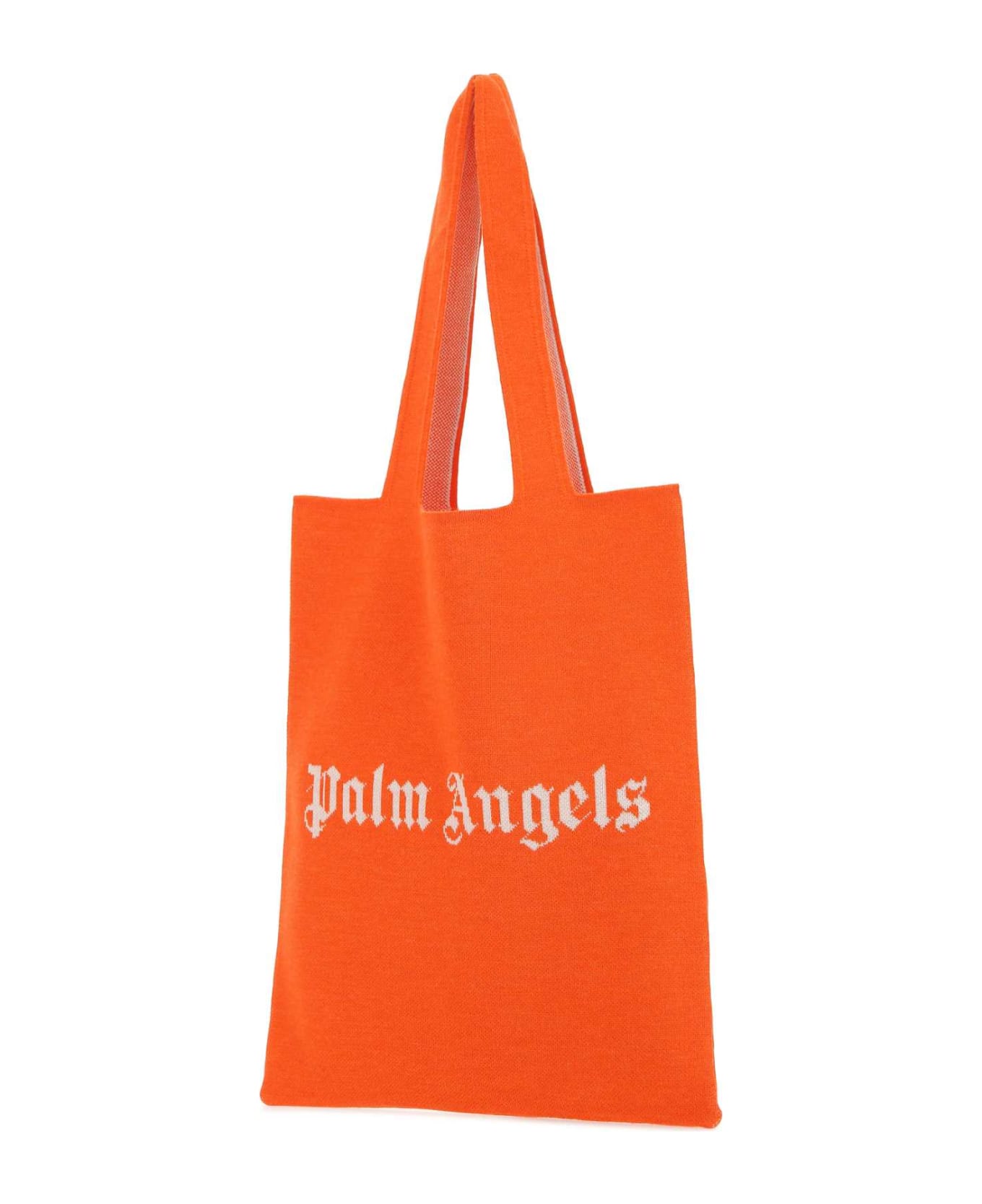 Palm Angels Orange Wool Blend Shopping Bag - 2001
